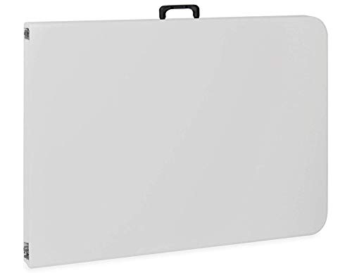 6ft White Folding Tables 10 Pack - Portable Lightweight Utility Tables for Camping, Banquets, Parties | Half-Fold Design with Carry Handle | Ideal for Indoor/Outdoor Events, Picnics, Office Work & Dining