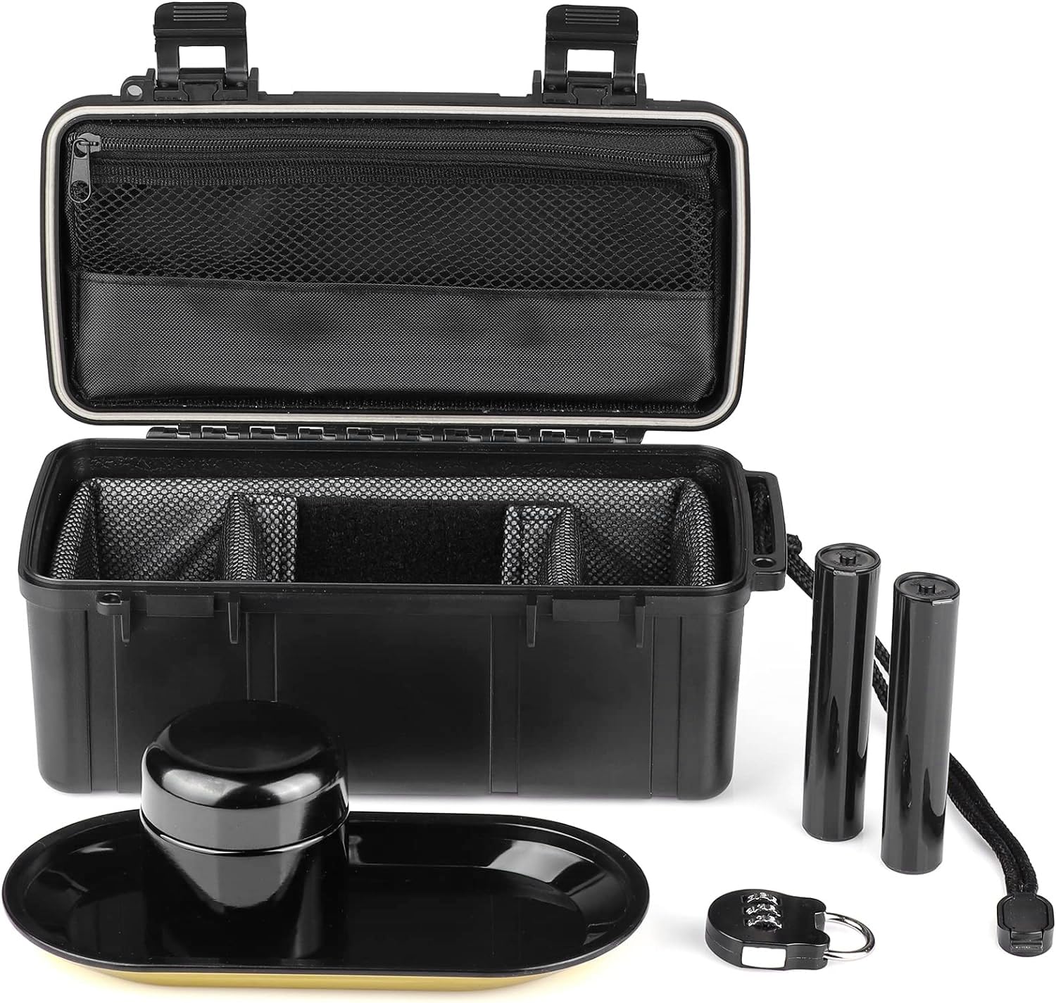 Secure ABS Plastic Storage Box with Lock - Black Organizer for Home & Office