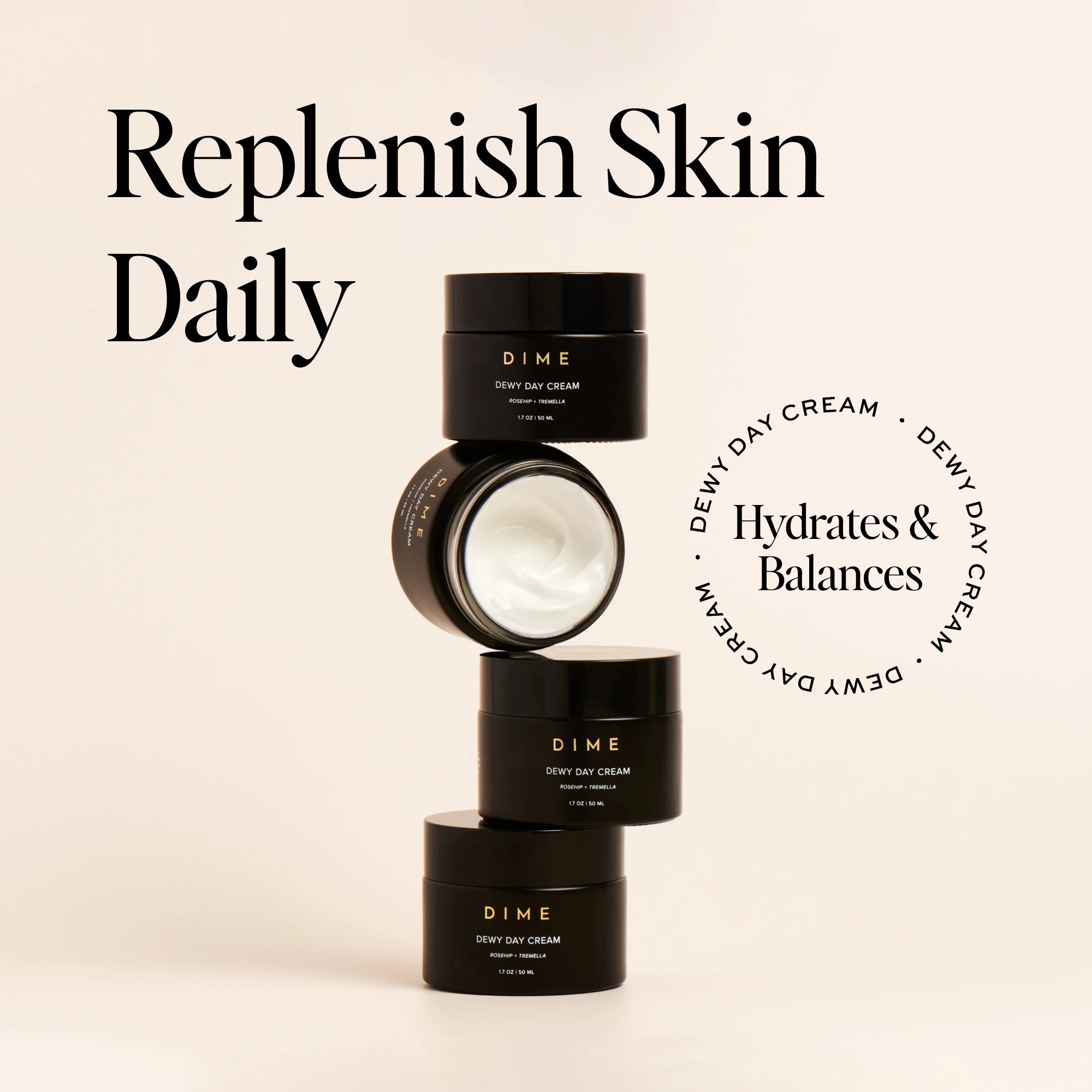 Dewy Day Cream Moisturizer - Hydrating Face Moisturizer for Dry Skin | Day & Night Cream for Glowing Skin | Perfect for Daily Skincare Routine & Makeup Prep