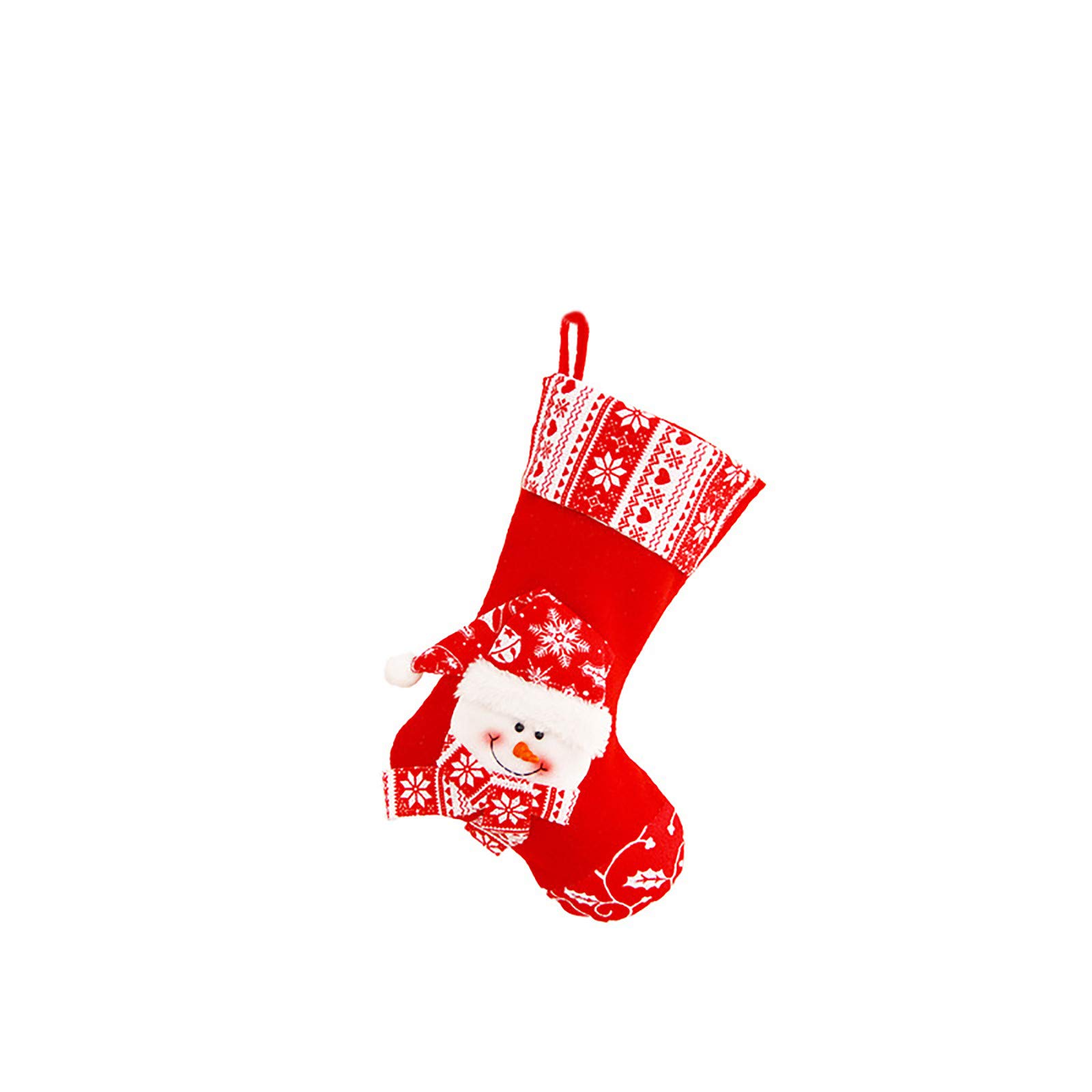3D Santa Claus Christmas Stockings - Festive Holiday Decorations & Gift Bags for Fireplace (Perfect for Christmas Tree Decor, Home Party Decorations, and Holiday Gift Exchange)