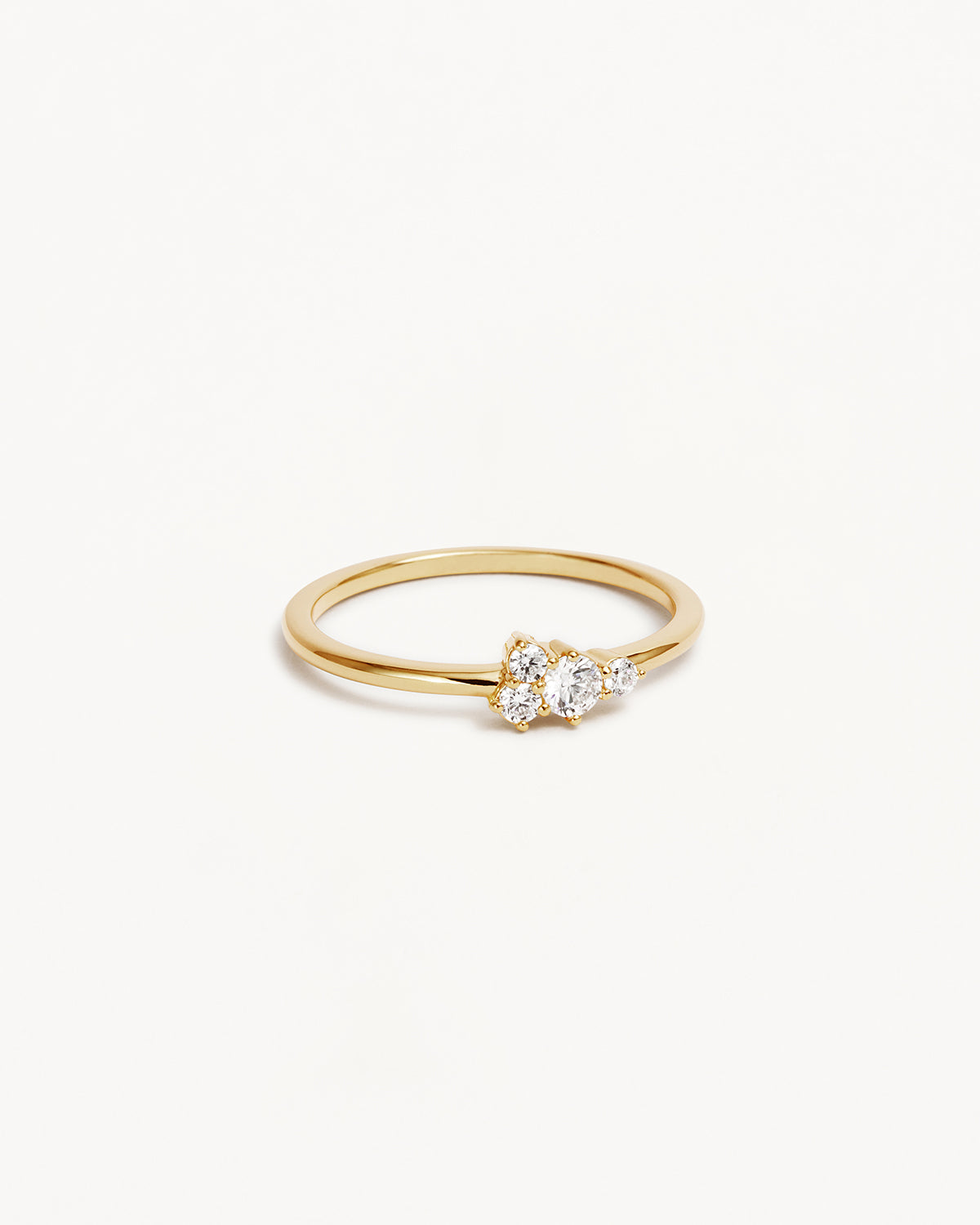 18k Gold Vermeil Mist Ring - Dainty Stackable Minimalist Ring for Women - Perfect for Everyday Wear, Gifts & Special Occasions