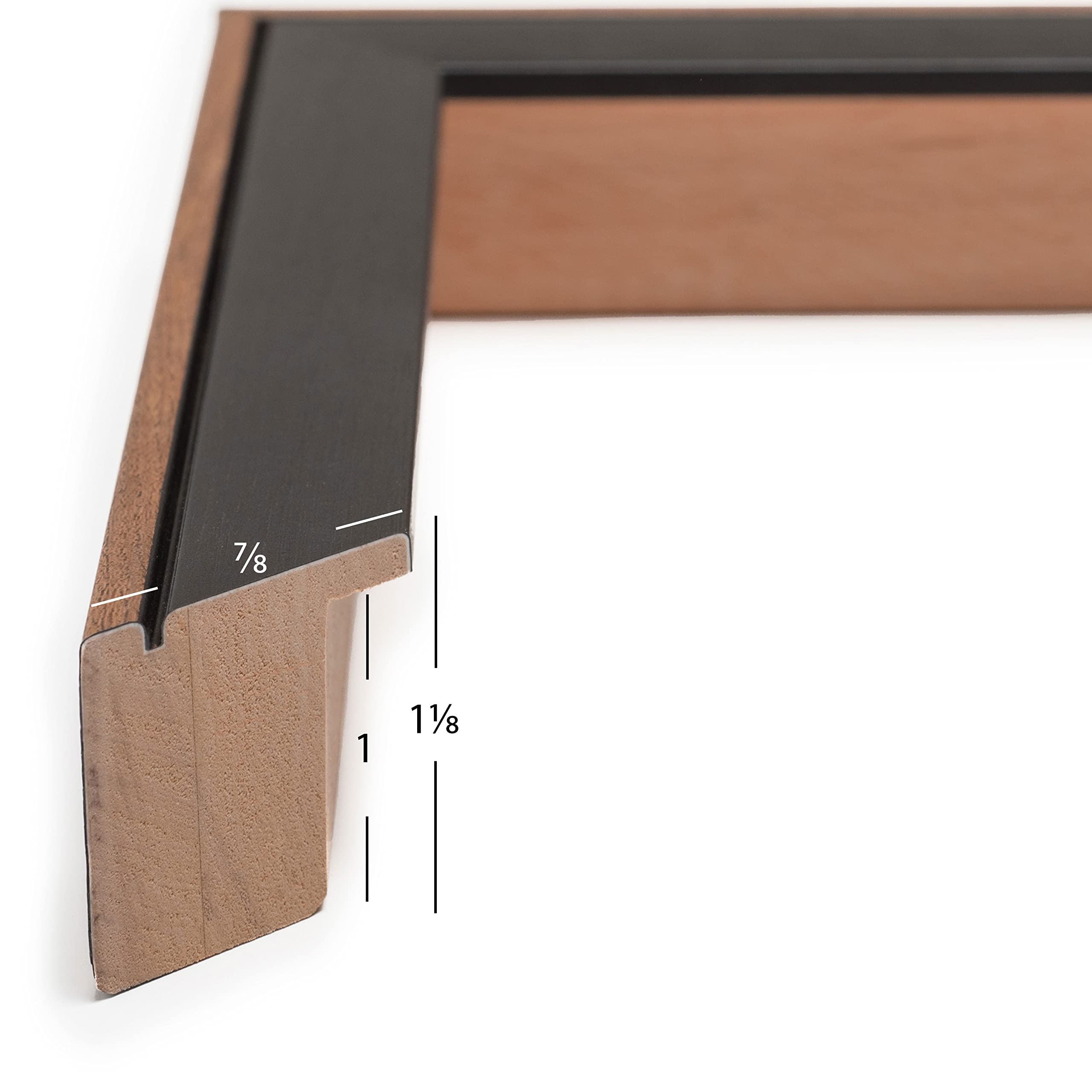 Craig Frames Acoustic 12x17 Picture Frame in Forest Black - Perfect for Wall Decor, Home Office & Living Room Display