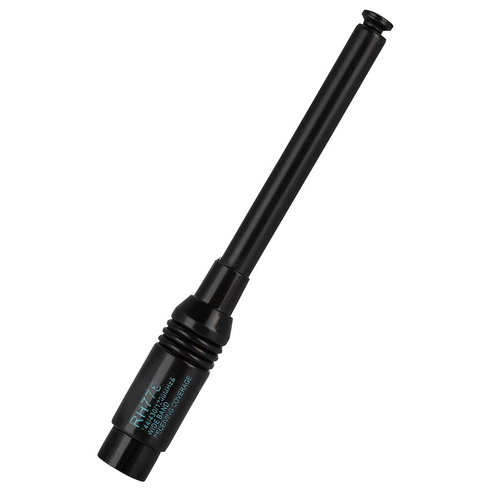 RH775 SMA Male Double Broadband Telescopic Antenna for Walkie Talkies - Enhanced Radio Communication Accessories for Outdoor Adventures, Hiking & Emergency Preparedness