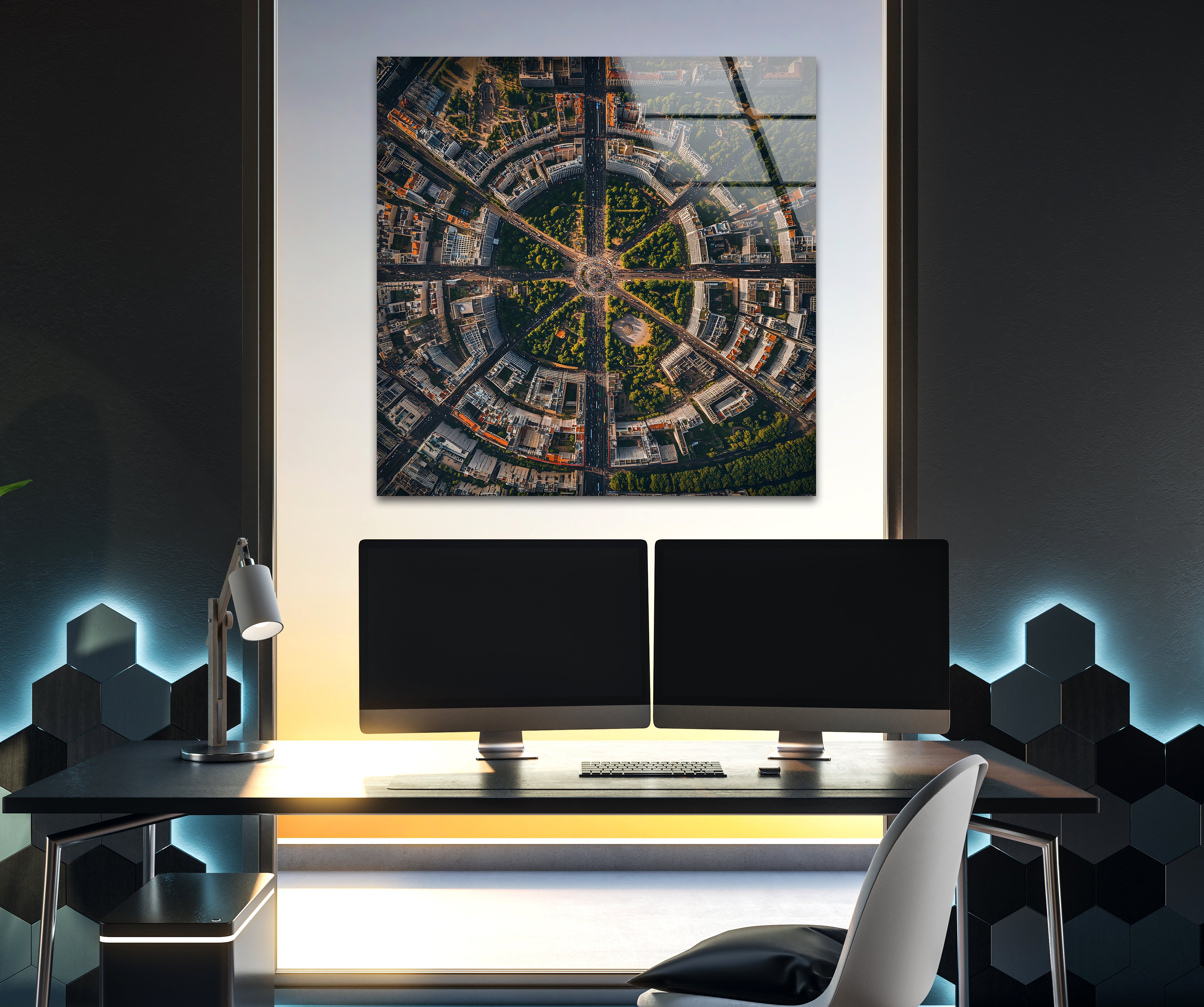 Berlin City Skyline Glass Wall Art - Modern Home & Office Decor - Perfect for Living Room, Bedroom, or Workspace