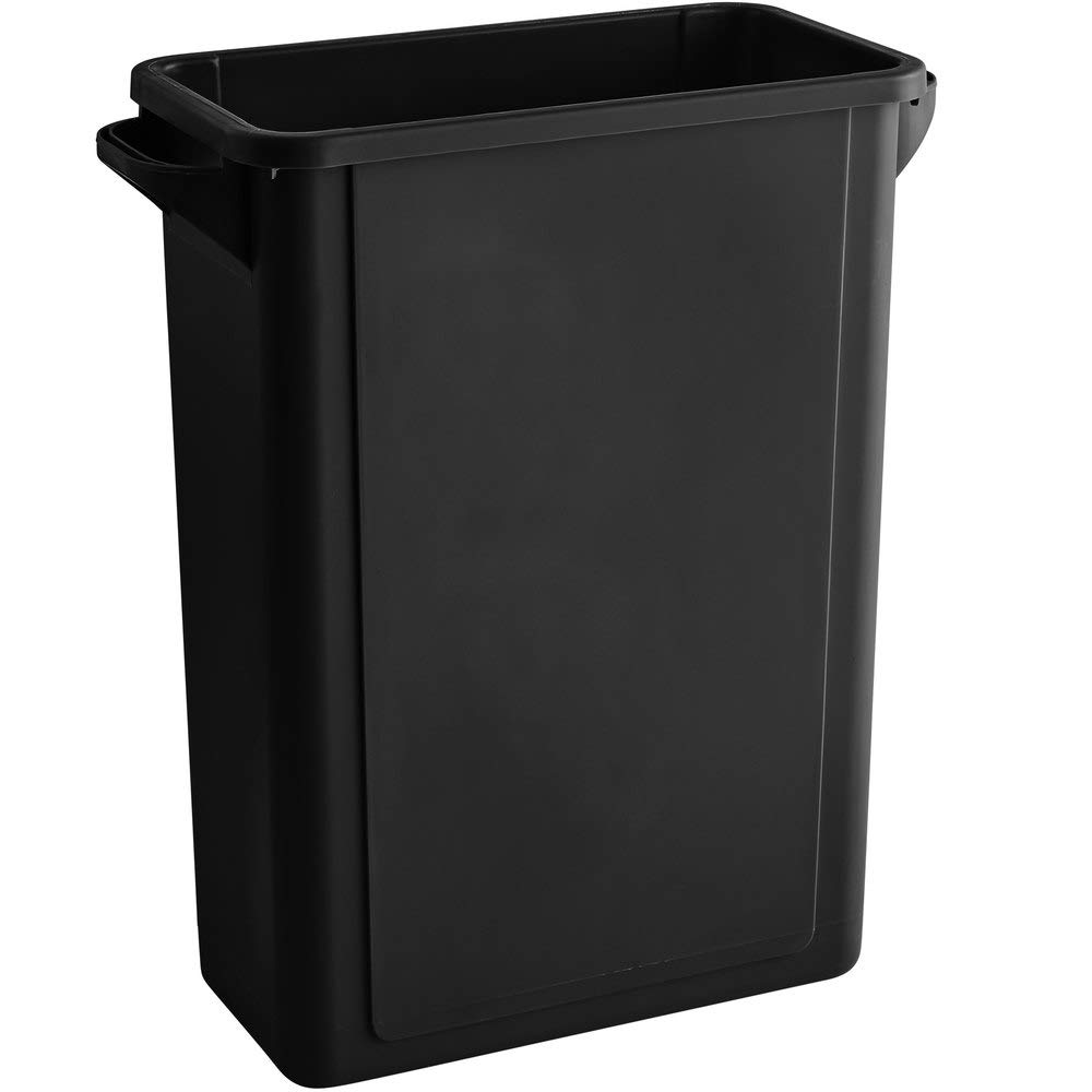 PRO&Family 64 Qt (16 Gallon/60L) Black Slim Rectangular Trash Can - Touchless Kitchen Garbage Bin, Office Waste Basket & Recycling Container for Home, Office & Commercial Use
