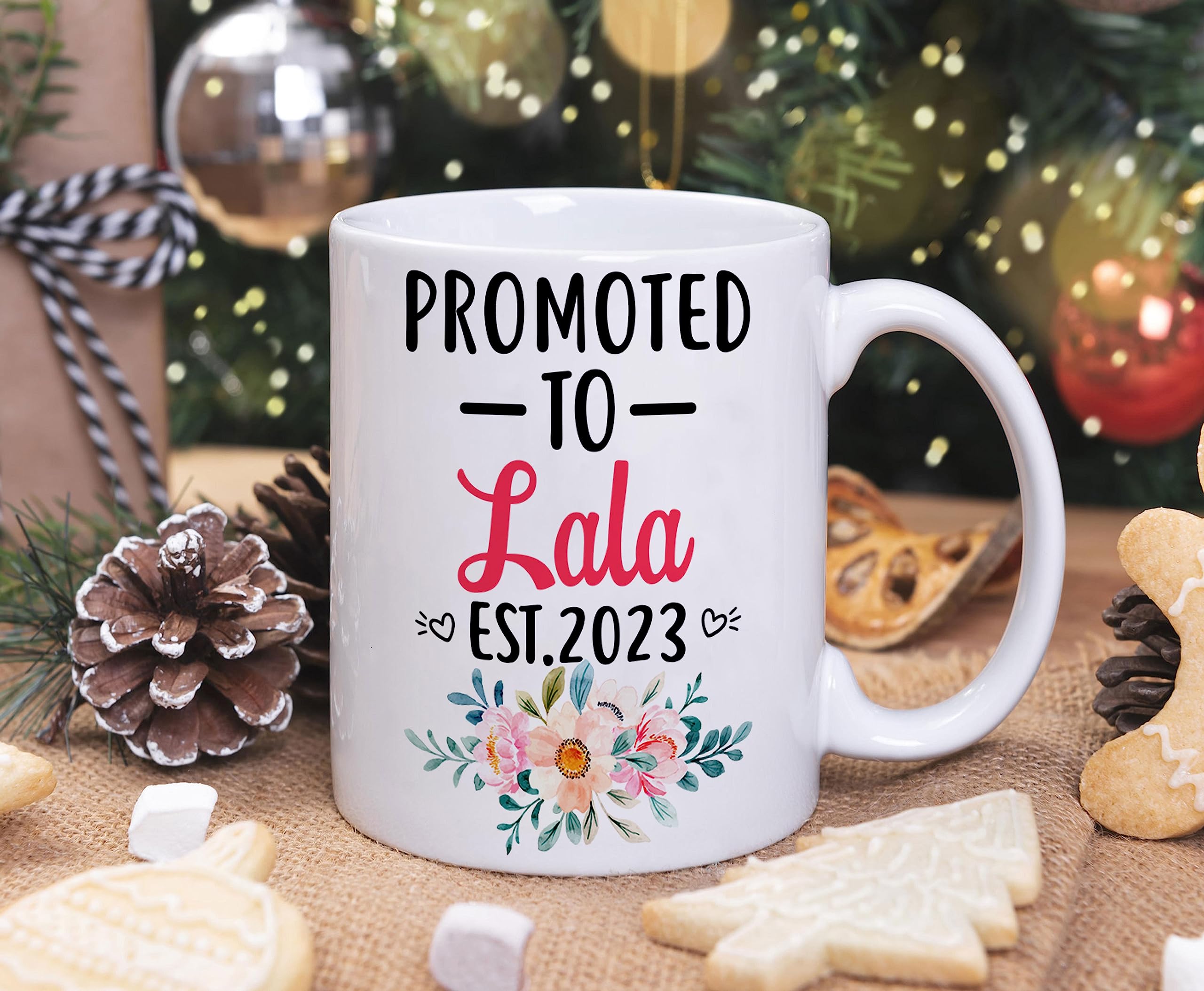 Personalized Lala Coffee Mug - Custom Mother's Day Gift from Daughter or Son - 11oz Ceramic Tea Cup for Pregnancy Announcement & Funny Gifts - Perfect for New Moms, Office Use & Special Occasions