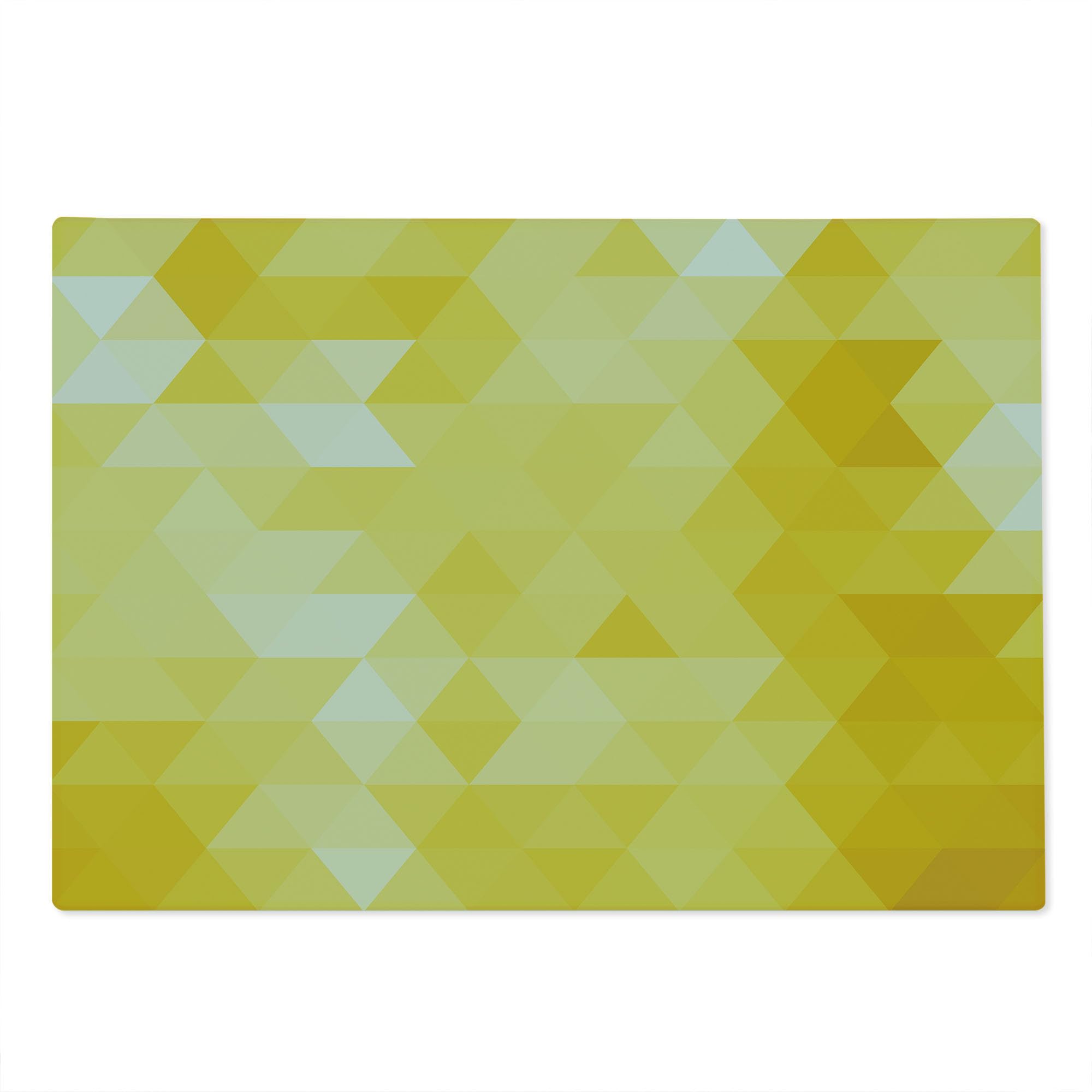 Ambesonne Yellow Glass Cutting Board - Modern Geometric Design for Kitchen & Serving