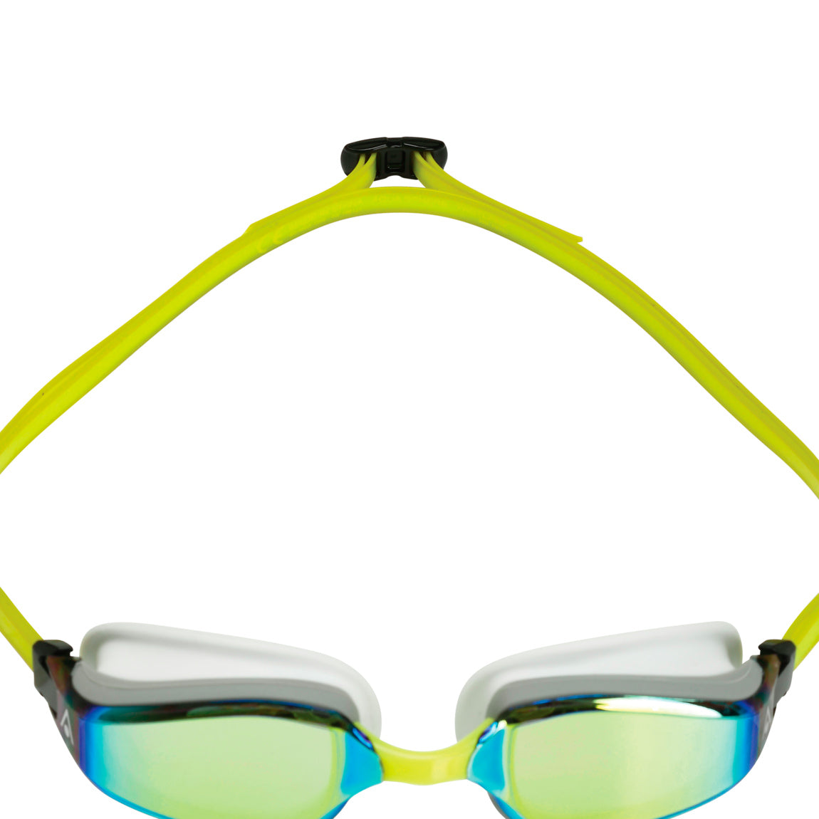 Aqua Sphere Fastlane.A Swim Goggles - White/Yellow with Yellow Titanium Mirrored Lens for Competitive Swimming & Triathlon Training