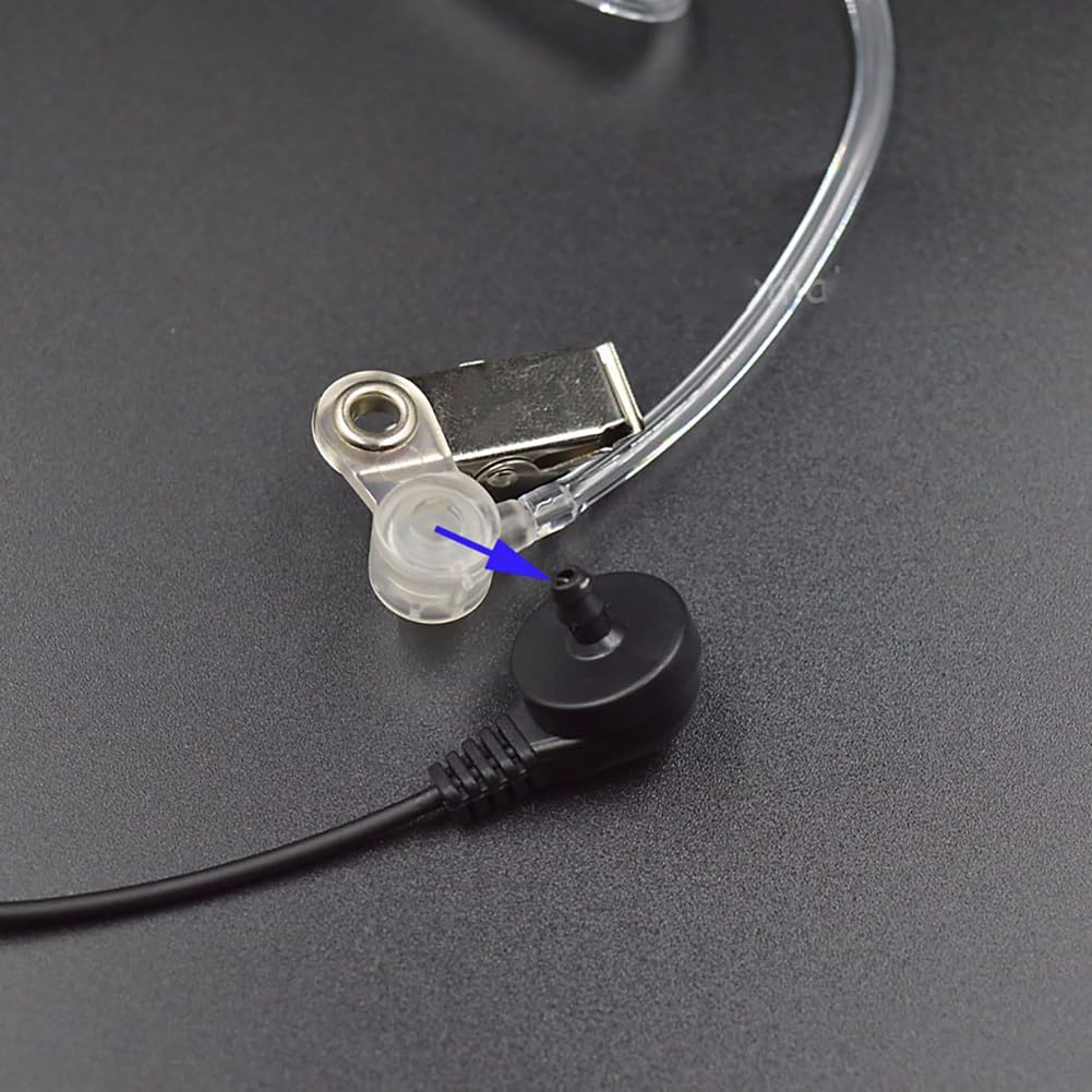 Weforu 3PCS Replacement Acoustic Tube for 2-Way Radio Headsets - Clear Coil Earpiece for Motorola & Kenwood Walkie Talkies - Perfect for Security, Construction & Outdoor Communication