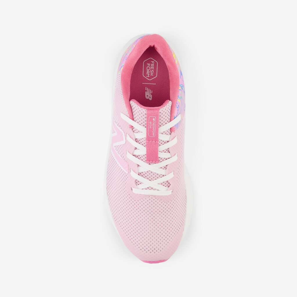 New Balance Junior Arishi V4 Running Shoes for Kids - Raspberry Pink & White | Lightweight & Comfortable for School, Sports & Daily Activities