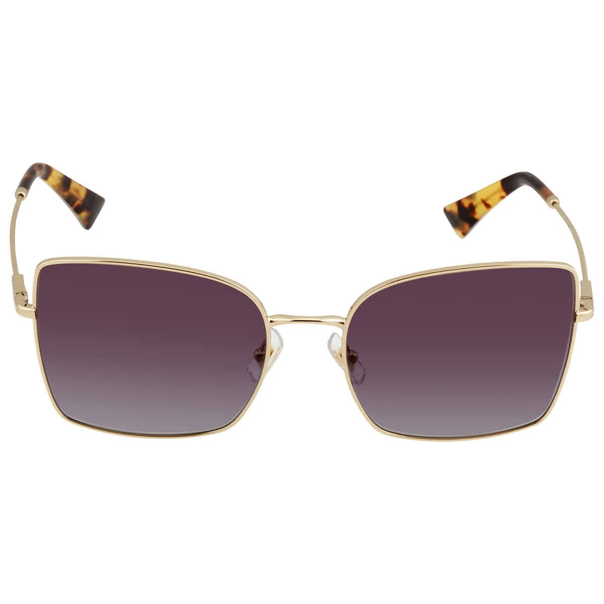 Miu Miu Women's Round Fashion Sunglasses - Pale Gold/Grey Gradient Lens, UV Protection, One Size - Perfect for Beach, Driving & Outdoor Activities