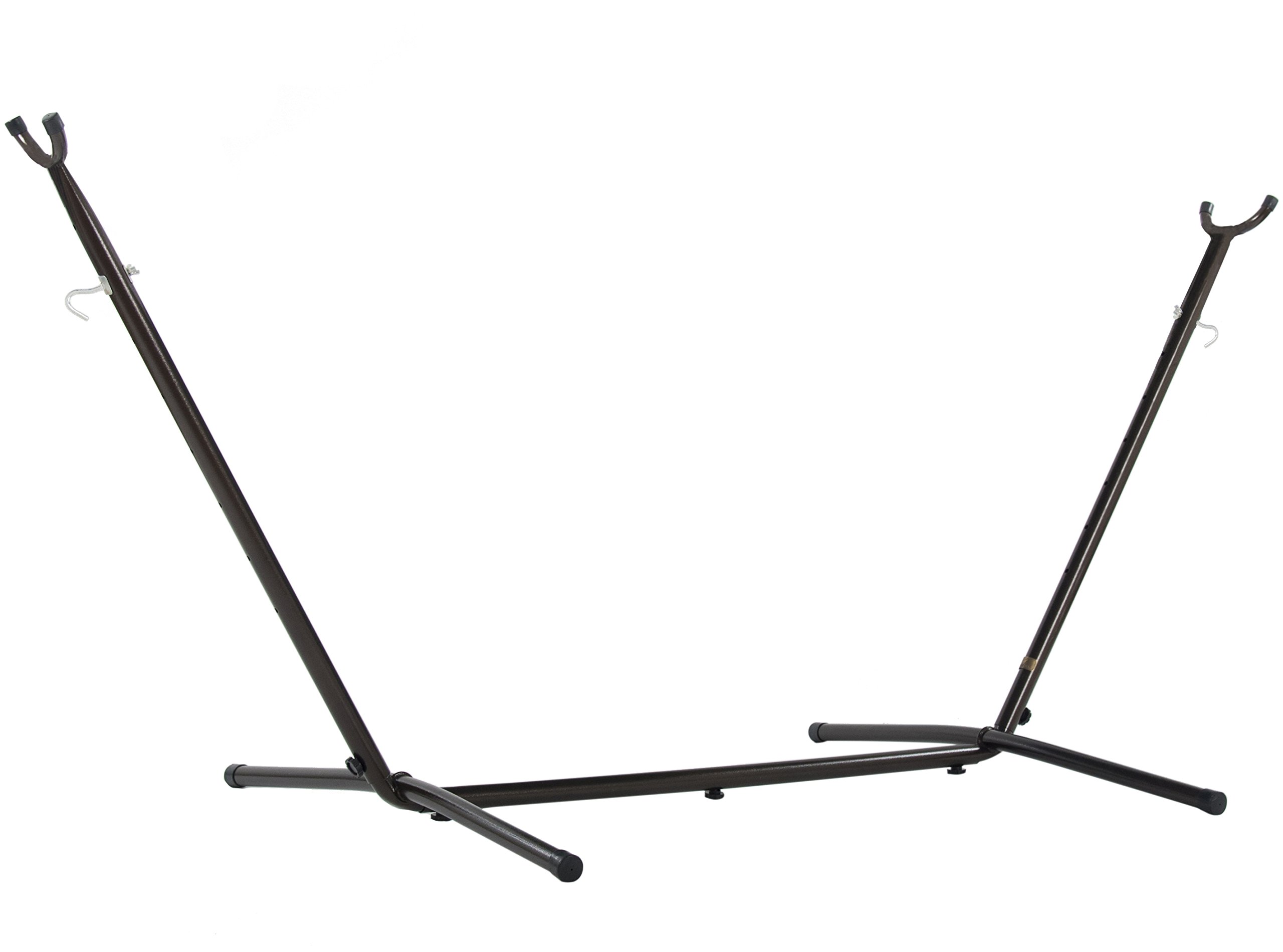 Vivere Universal Space-Saving Steel Hammock Stand with Oil Rubbed Bronze Finish, 9-Feet, Brown - Perfect for Backyard, Patio, Poolside & Outdoor Relaxation