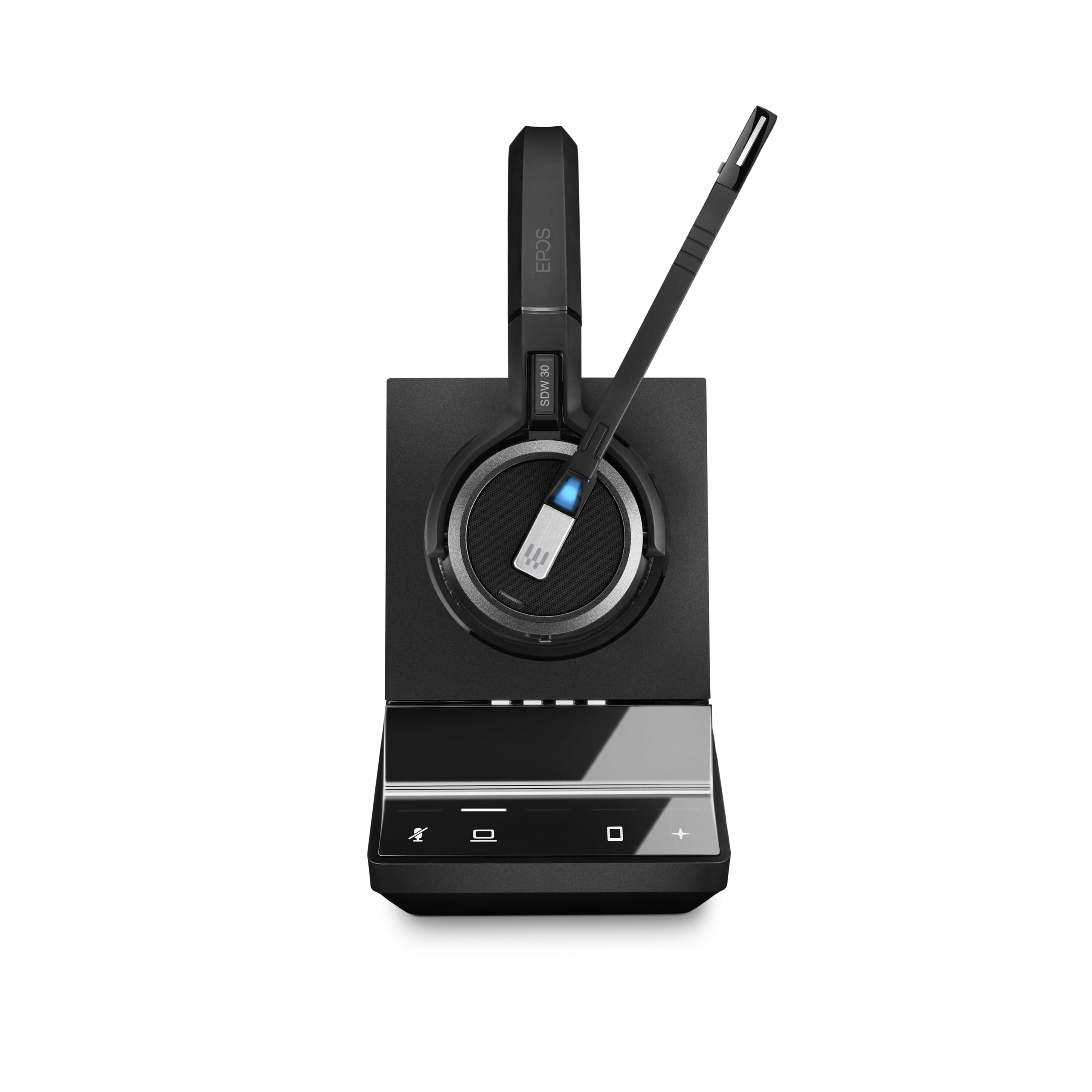 Sennheiser SDW 5033 Wireless DECT Headset with Dual Microphone & Ultra Noise Cancelling - Monaural Single-Sided Design for PC, Softphone, Call Centers & Office Use (Black, Model 506584) - Perfect for Remote Work, Customer Service & Long Conference Calls