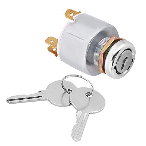 12V Universal Car Ignition Switch - 4 Position ON/Off Engine Start Control with 2 Keys | Replacement for Automotive, Marine, ATV, and DIY Projects