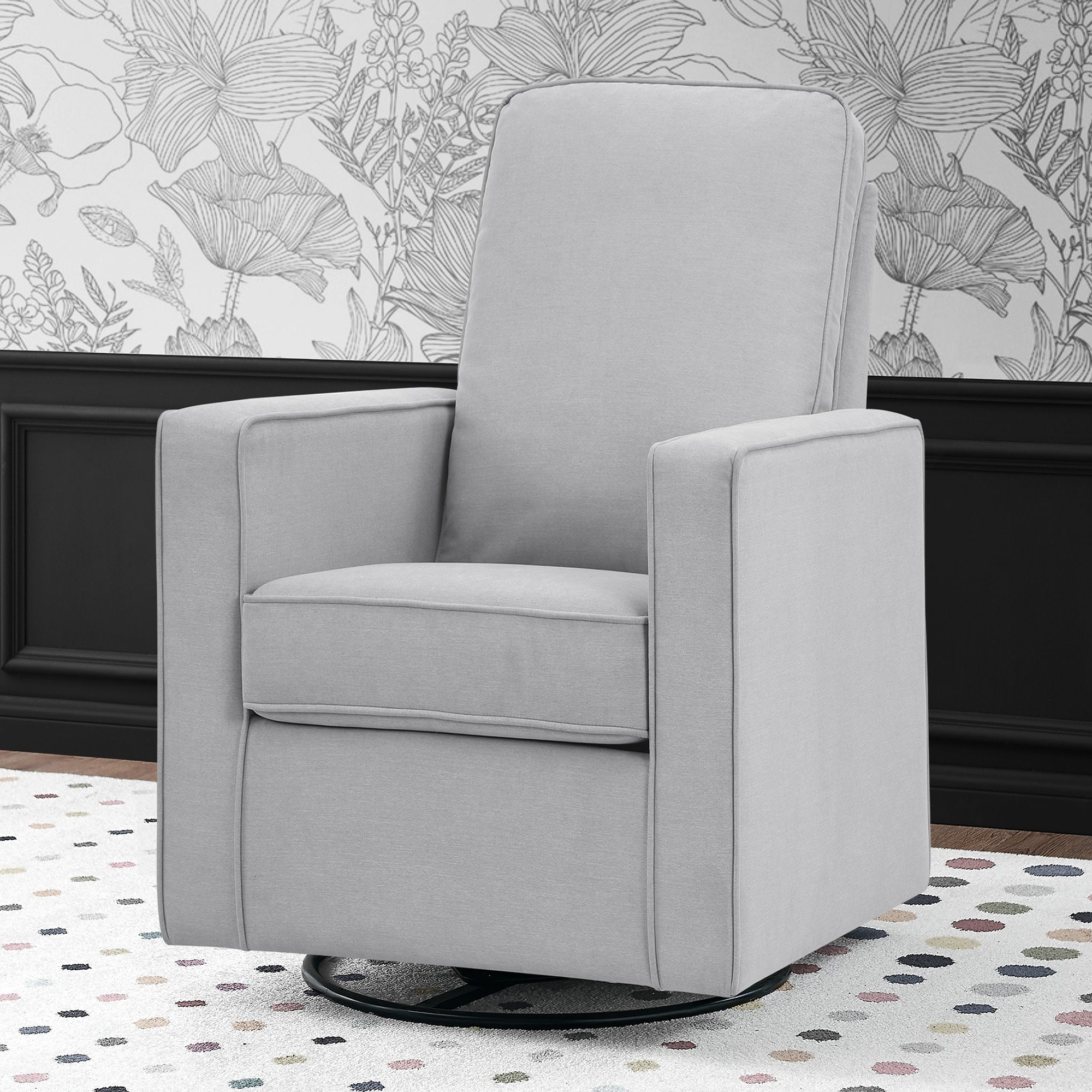 Skye Nursery Glider Swivel Chair with LiveSmart Fabric - Comfortable Rocking Recliner for Breastfeeding, Baby Room & Nursery Decor - Perfect for Nursing Mothers & Newborn Care