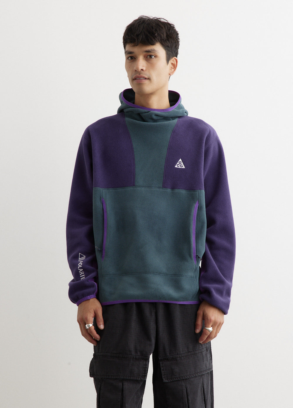 ACG Therma FIT Polartec 'Wolf Tree' Pullover Hoodie - Men's Winter Outdoor Fleece Jacket for Hiking, Camping & Cold Weather Activities