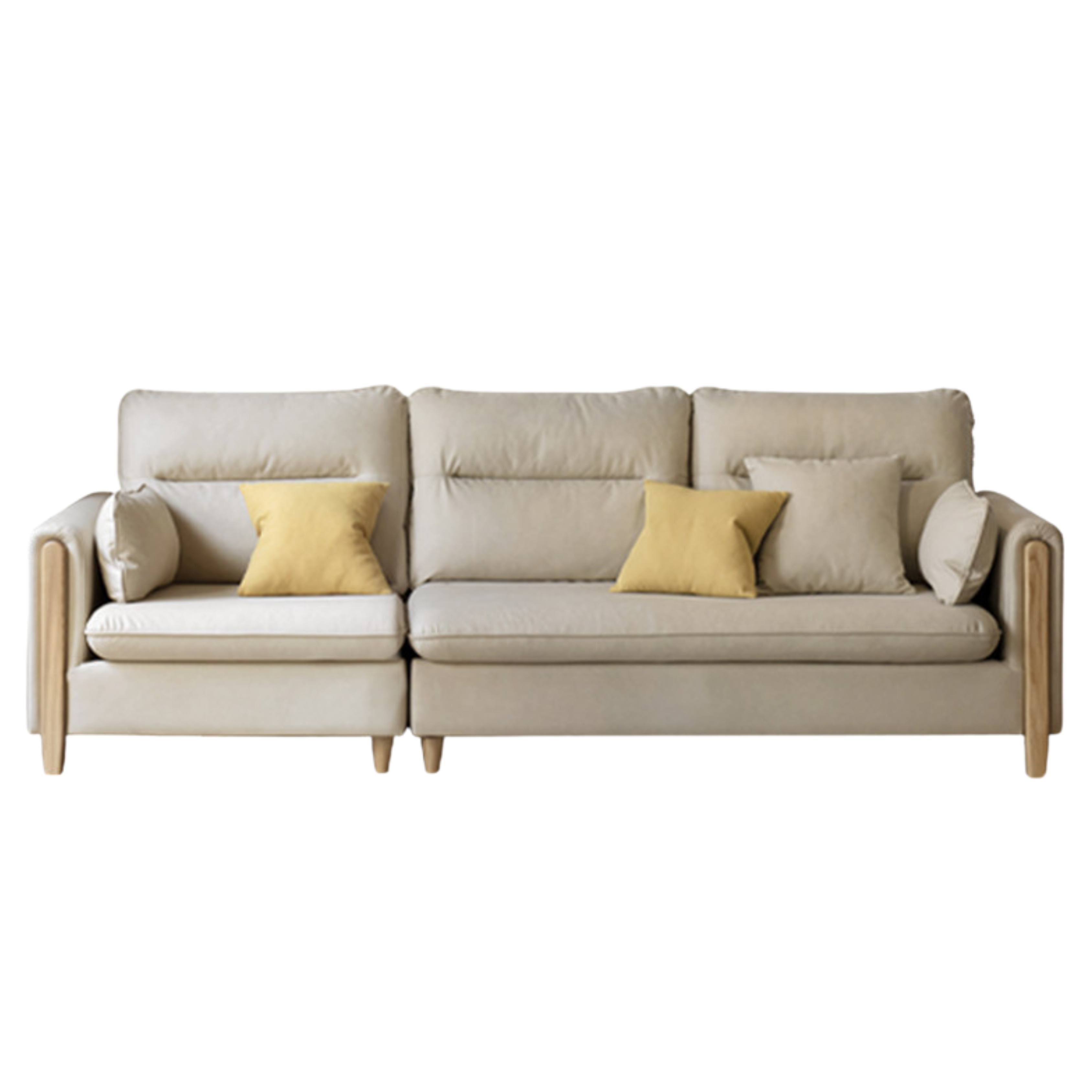 98.42x34.25x35.43 inch / 250x87x90cm / rice white color / three-seater