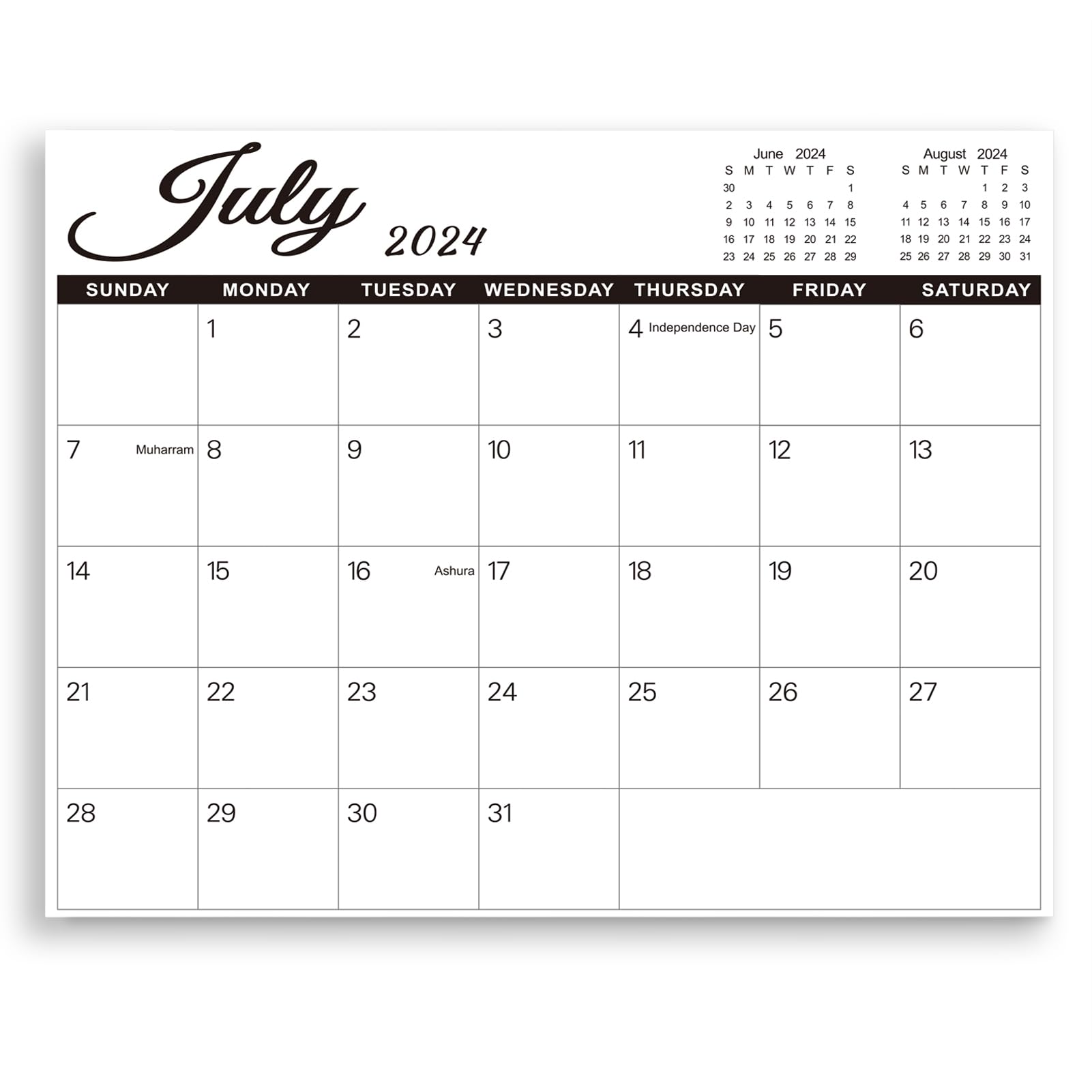 SKYDUE 18-Month Magnetic Refrigerator Calendar (July 2024 - December 2025) - 10