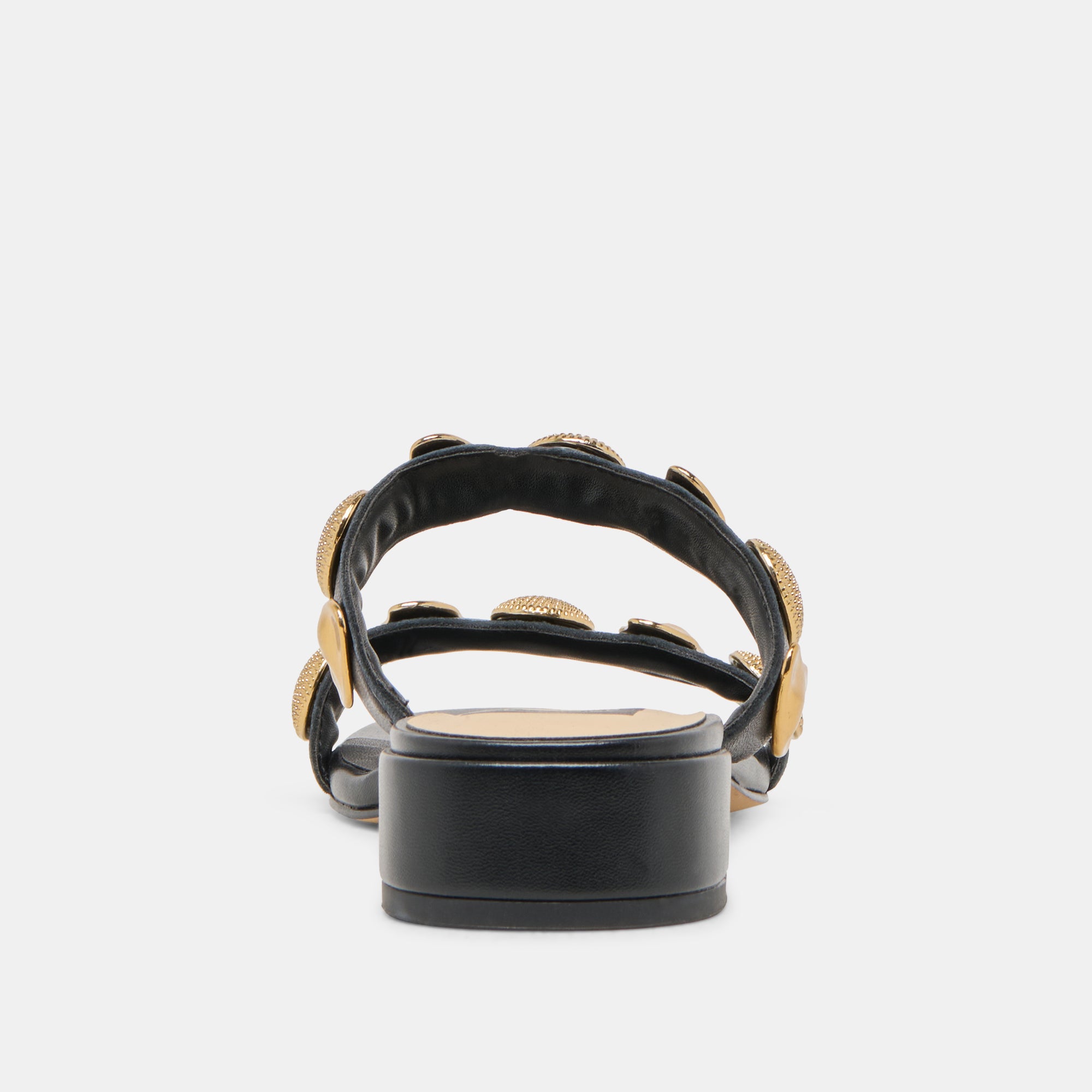 FARROW Women's Black Leather Sandals - Comfortable & Stylish for Summer, Beach, and Casual Outings