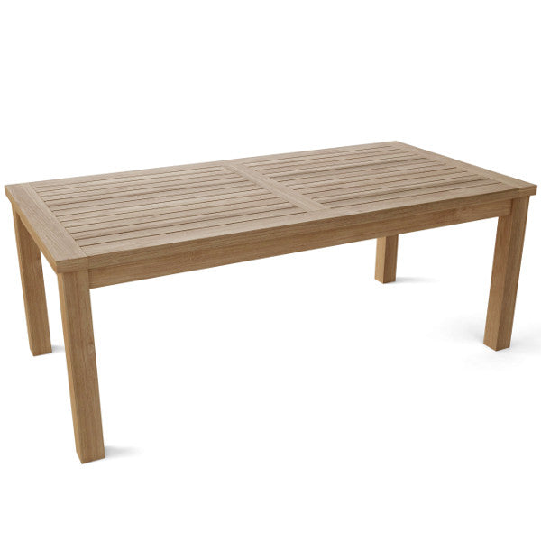 Modern Bahama Rectangular Coffee Table - Solid Wood Living Room Furniture for Home Decor, Perfect for Small Spaces & Coastal Style Interiors