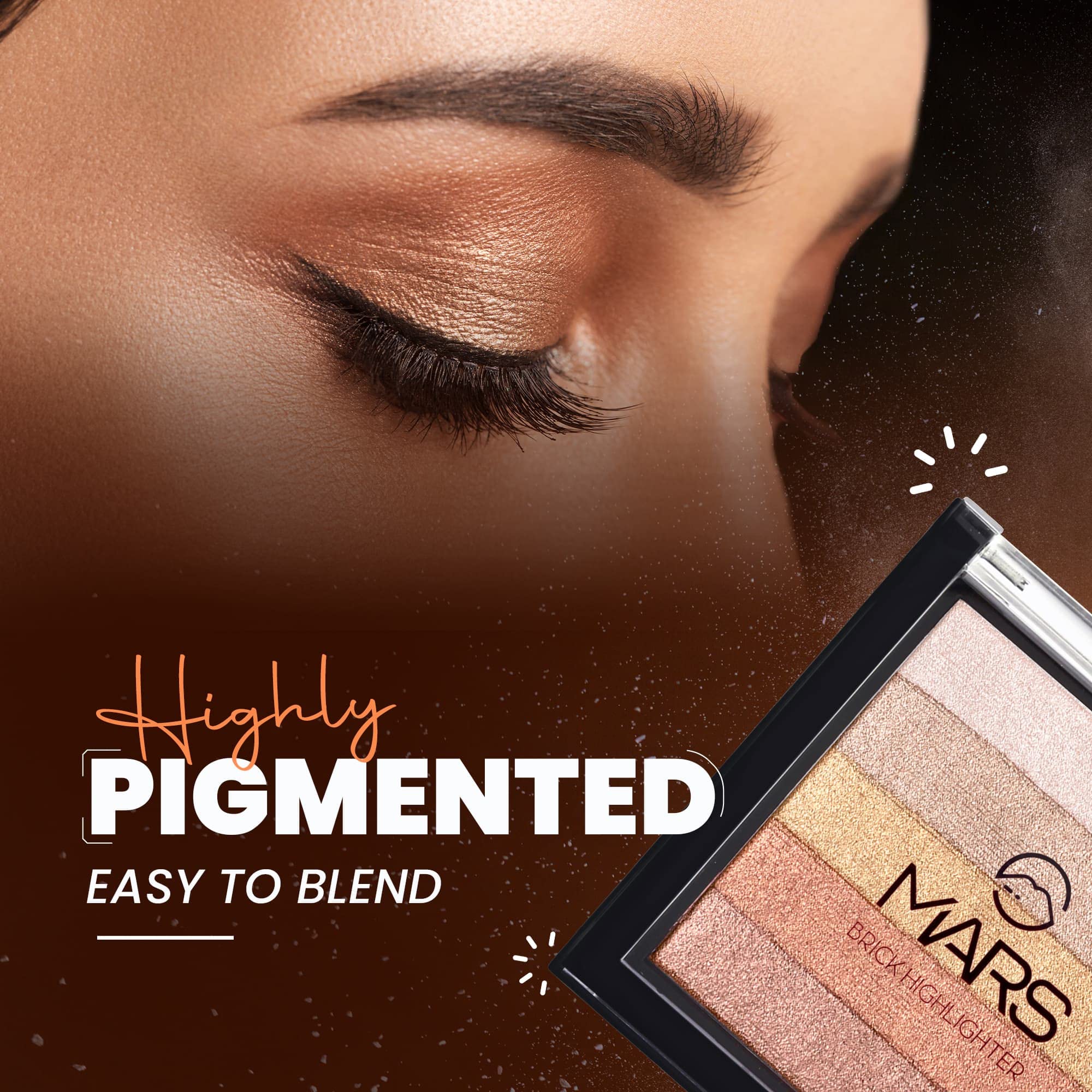 MARS 5-in-1 Highlighter & Blush Palette | Buildable Face Makeup Compact (7.5g) | Shade-04 | Perfect for Contouring, Highlighting & Everyday Glow | Great for Travel & On-the-Go Touch Ups