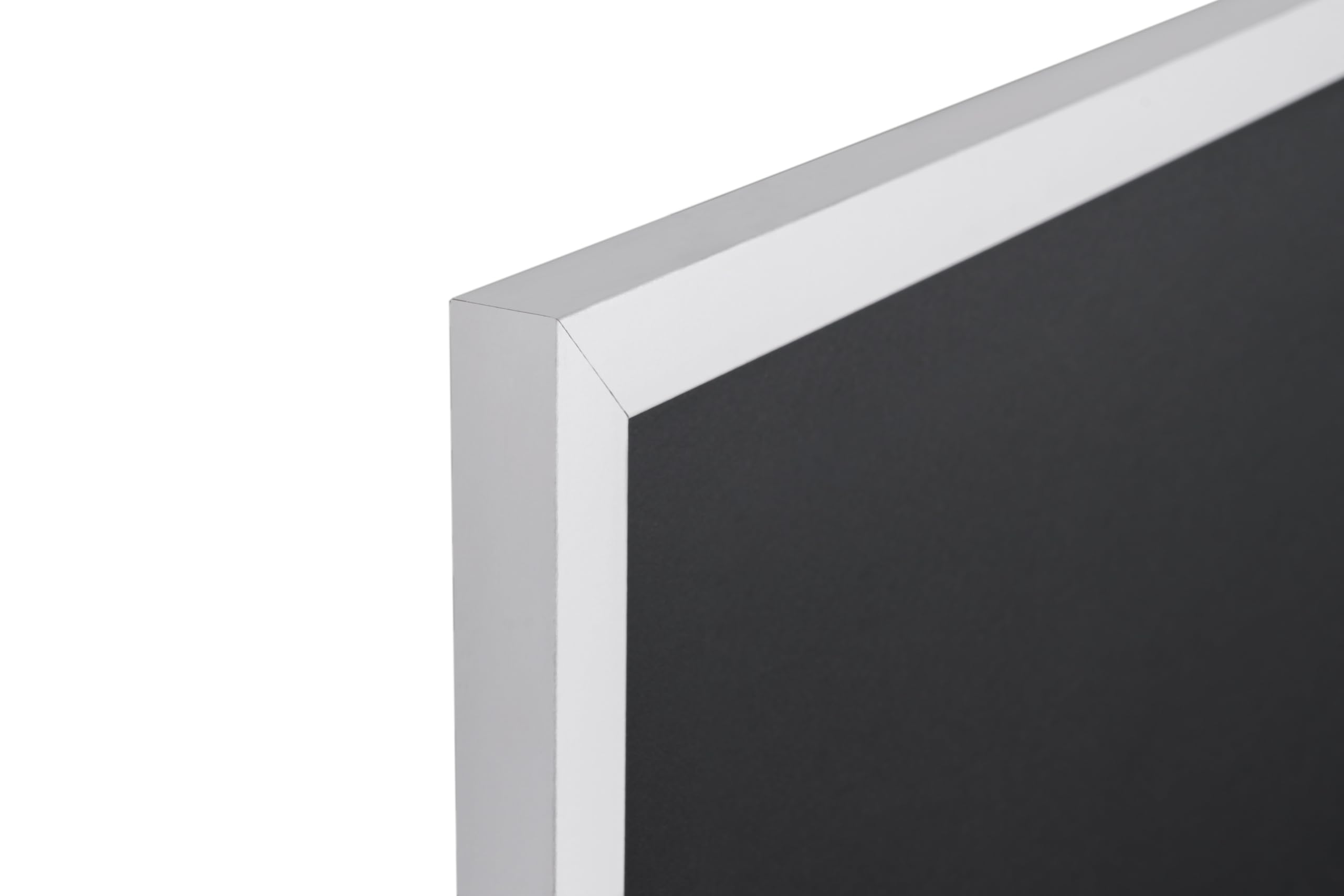 Black Chalkboard with Memo Board - 2CHALK Vino White Frame - Perfect for Kitchen, Office, and Home Organization