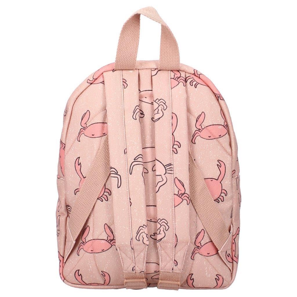 **Kids Backpack with Cute Crab Design - Pink School Bag for Boys & Girls, Lightweight & Durable for School, Travel, and Outdoor Adventures**