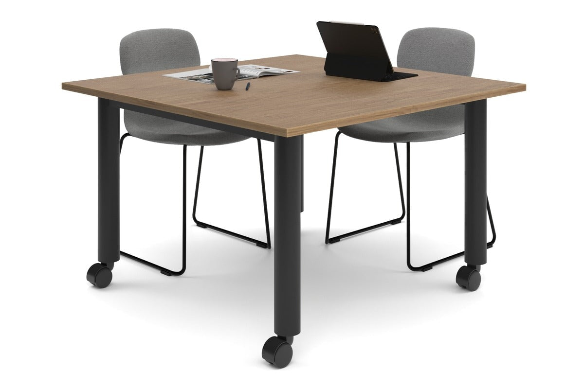 Quadro 80mm Cylinder Leg Mobile Meeting Table - 1200L x 1200W - Adjustable Height Conference Table for Office, Meeting Room & Coworking Space - Perfect for Team Collaboration & Business Meetings