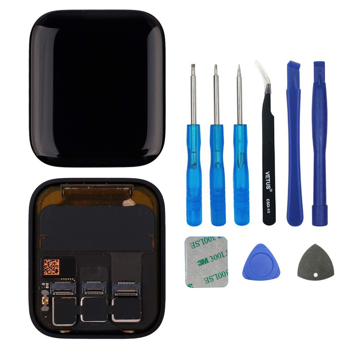 Original Title: LCD Display Compatible with Watch Series 5 40mm Model A2092 A2094 A2156 /SE 40mm (GPS+Cellular/GPS) Screen Digitizer Assembly Tools   Optimized Title: Apple Watch Series 5/SE 40mm LCD Display Screen Replacement - Compatible with Models A2092, A2094, A2156 (GPS + Cellular) - Includes Digitizer & Repair Tools - Perfect for DIY Fixes & Screen Damage Repair