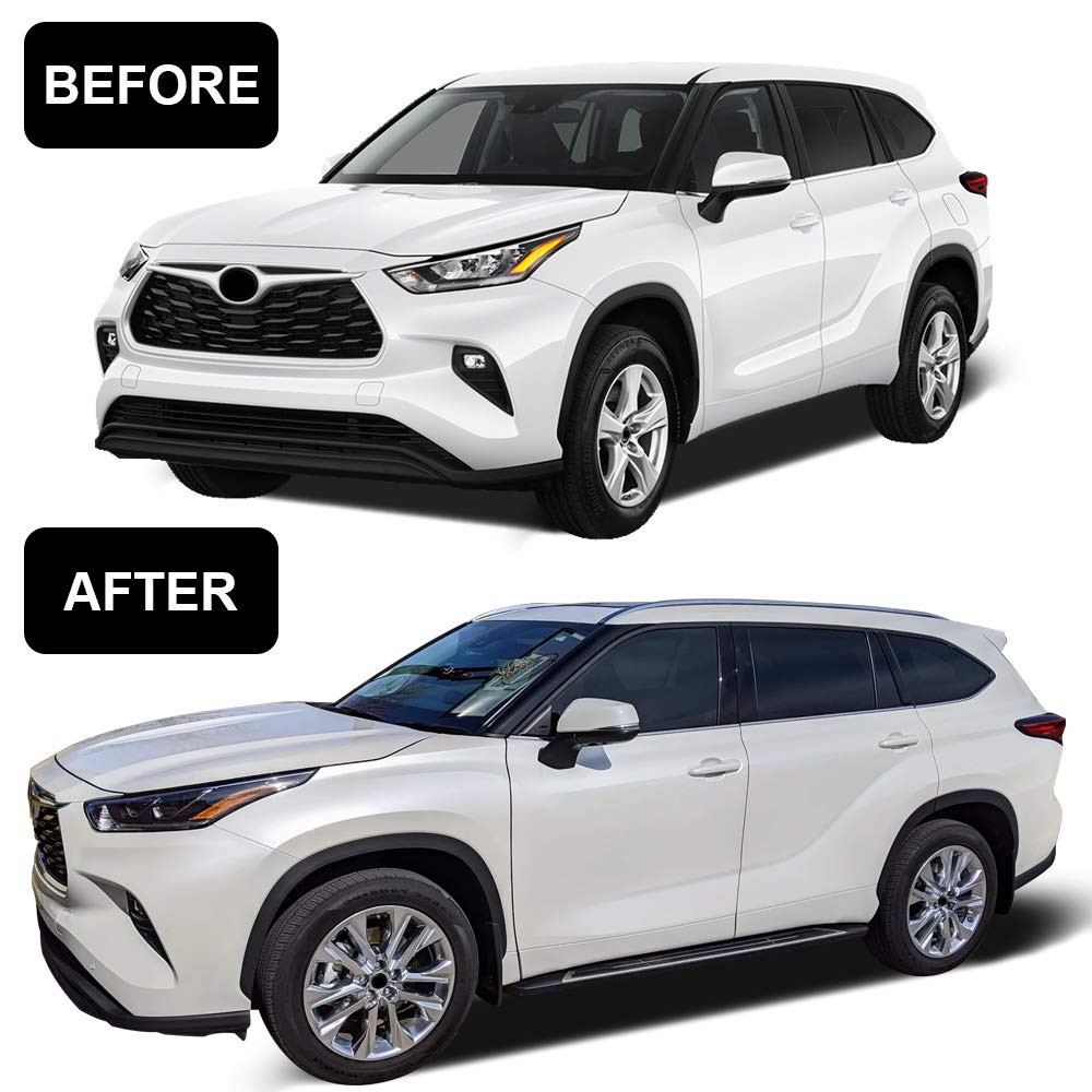 Snailfly Running Boards for 2020-2025 Toyota Highlander - Side Steps Compatible with L, LE, XLE, XSE, Limited, Platinum & Hybrid Models - Durable Nerf Bars for Off-Road & Daily Driving Protection