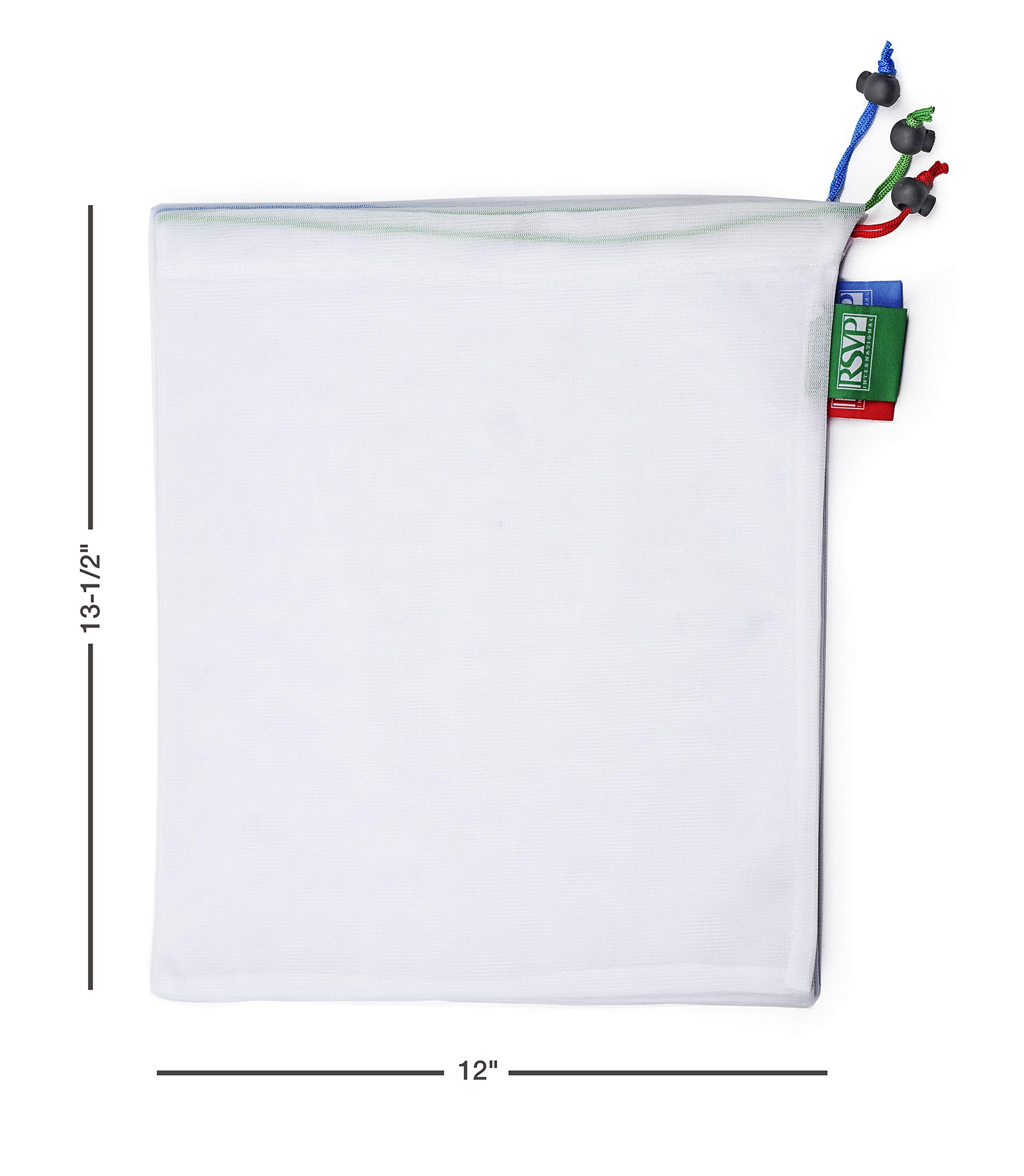 Eco-Friendly Reusable Mesh Produce Bags for Groceries & Shopping - RSVP International - Perfect for Farmers Markets, Bulk Food Storage & Zero Waste Lifestyle