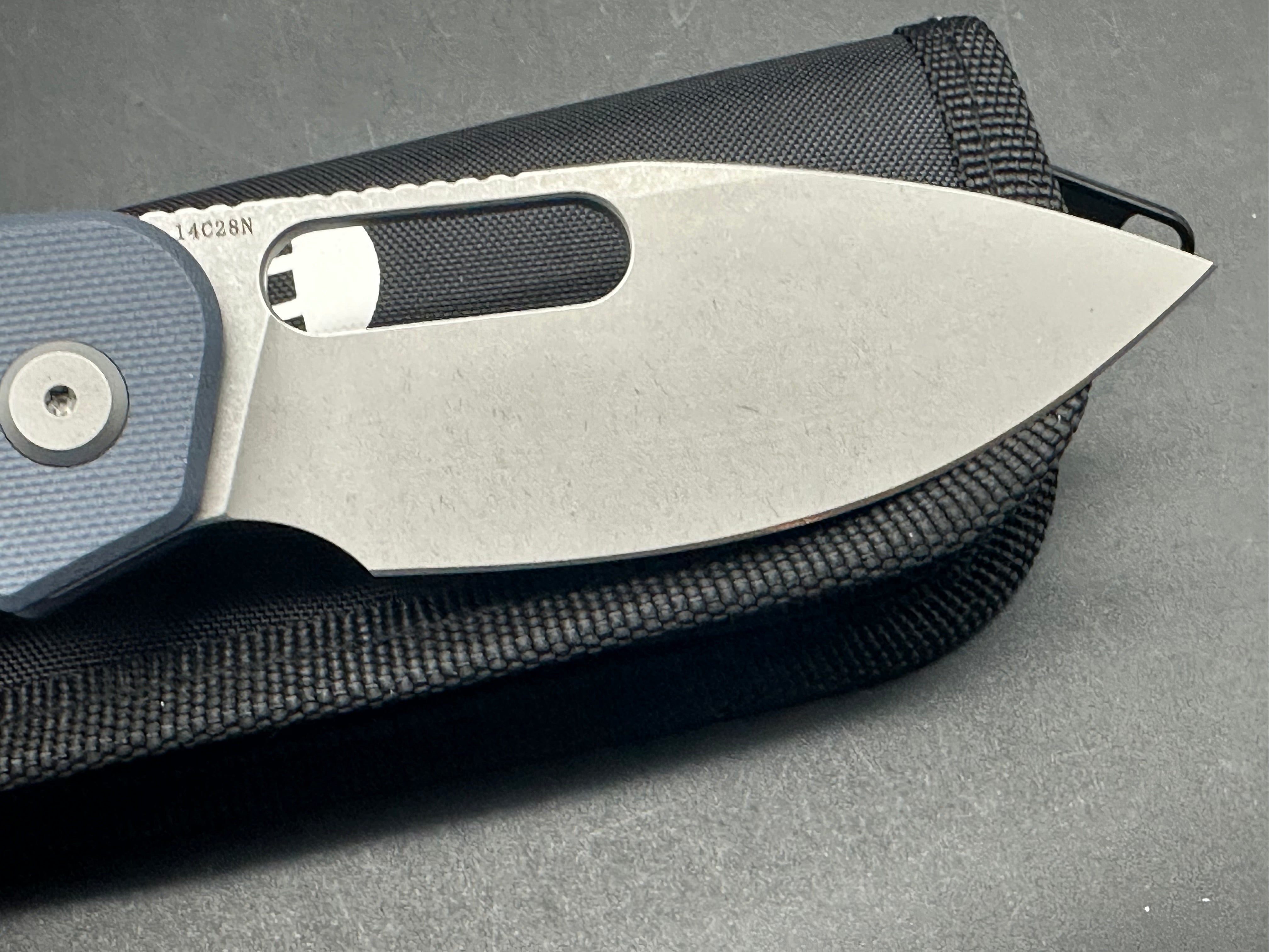 Eutektik EFD Blue Denim Stonewashed Pocket Knife with LTK Koozie, Patch & Sticker Set - Perfect for Camping, Hiking and Outdoor Adventures