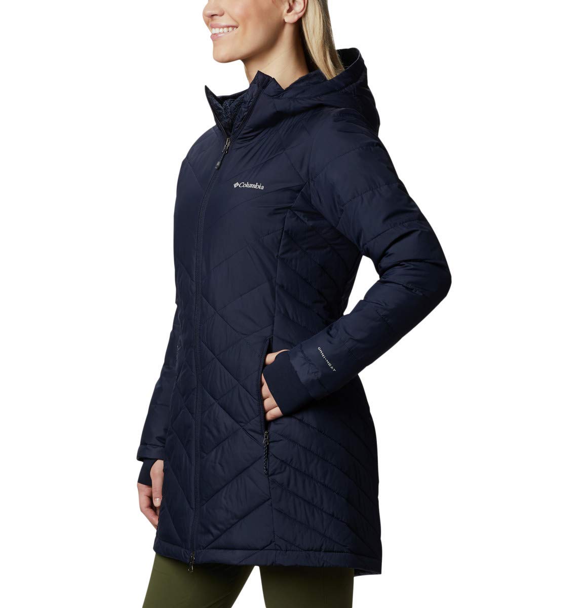 Columbia Women's Heavenly Long Hooded Jacket - Waterproof Winter Coat for Hiking, Skiing & Outdoor Activities
