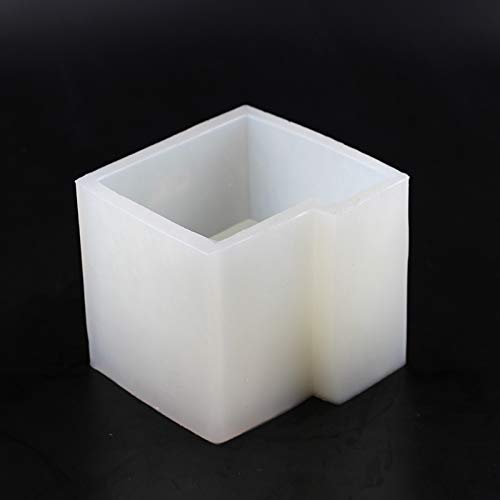Premium Silicone Mold for Concrete Flower Pots - Square Planter with Staircase Design - DIY Cement Molds for Home Garden Decor & Outdoor Planters