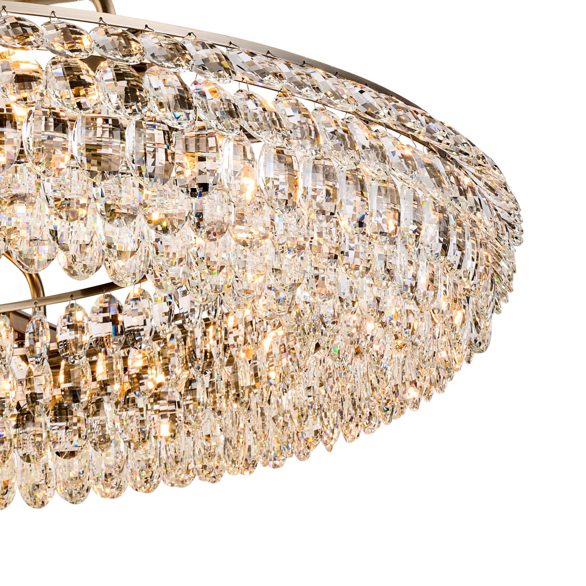 Consten Semi Flush Ring Ceiling Light Fixture with E14 Socket - Perfect for Bedroom, Hallway & Small Space Lighting