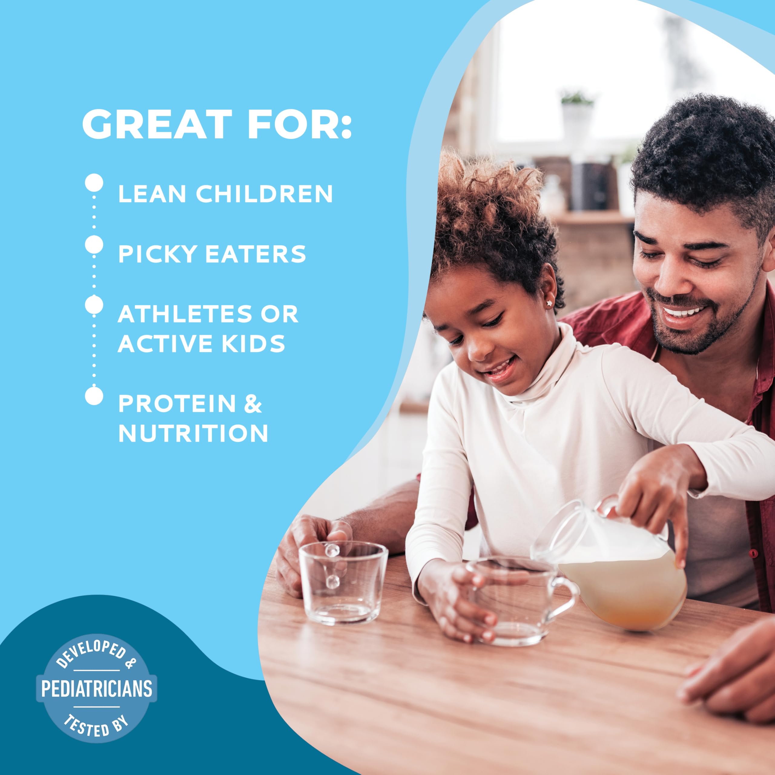 Healthy Heights Grow Daily Kids Protein Drink Mix (Vanilla) - High Protein Shake for Children Ages 3+ | Supports Growth & Development | Perfect for Breakfast, School Lunches & After-School Snacks