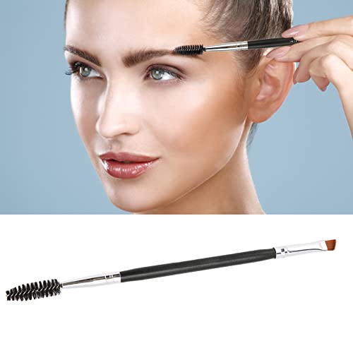 3Pcs Professional Angled Eyebrow & Eyeliner Brush Set - Dual Headed Precision Makeup Brushes for Brows, Eyeshadow & Contouring | Perfect for Beauty Salon, Travel & Everyday Makeup Routine