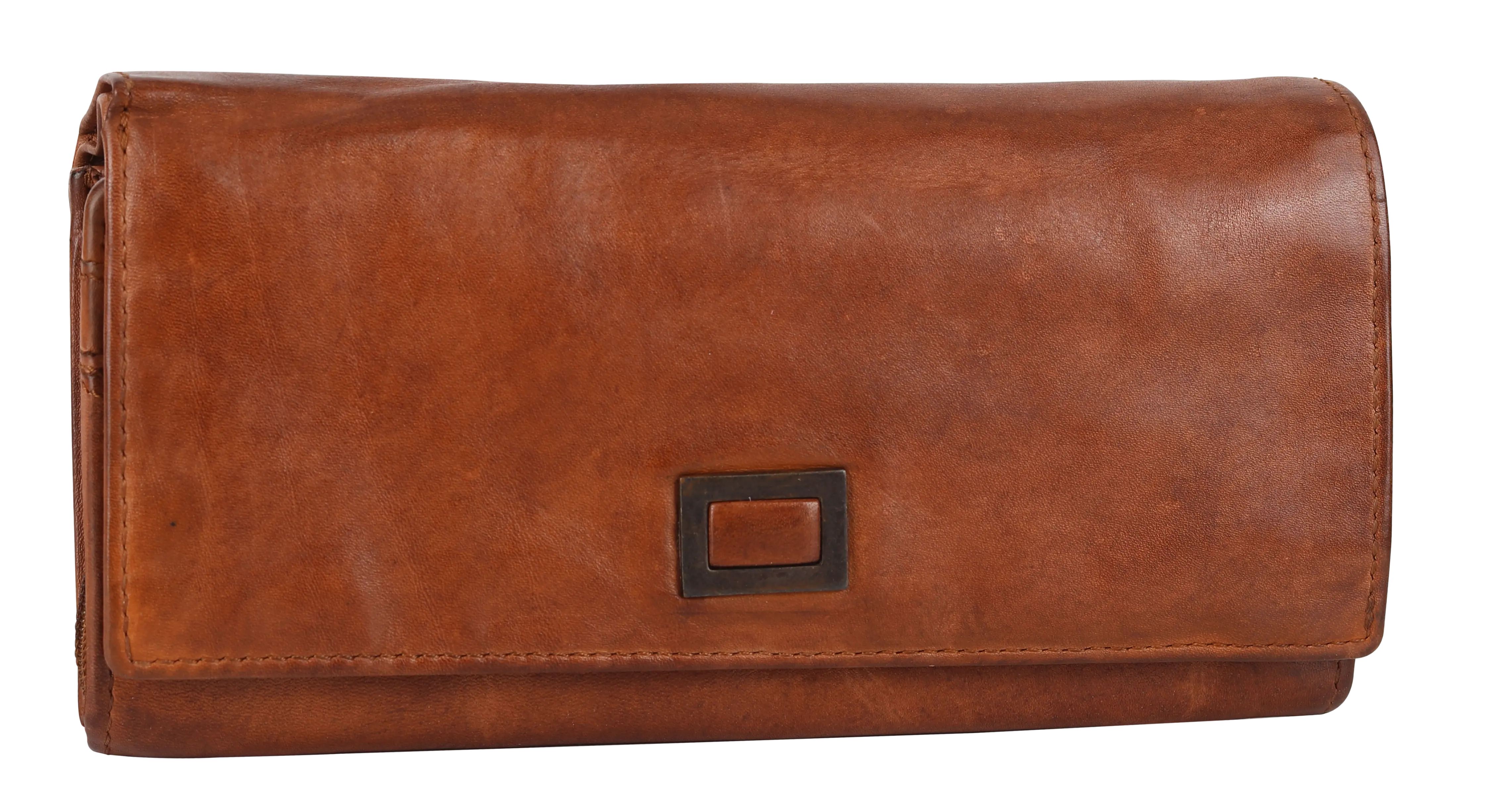 BOL Women's Square Tab Leather Wallet - Slim RFID Blocking Credit Card Holder for Everyday Use, Travel & Gift Giving