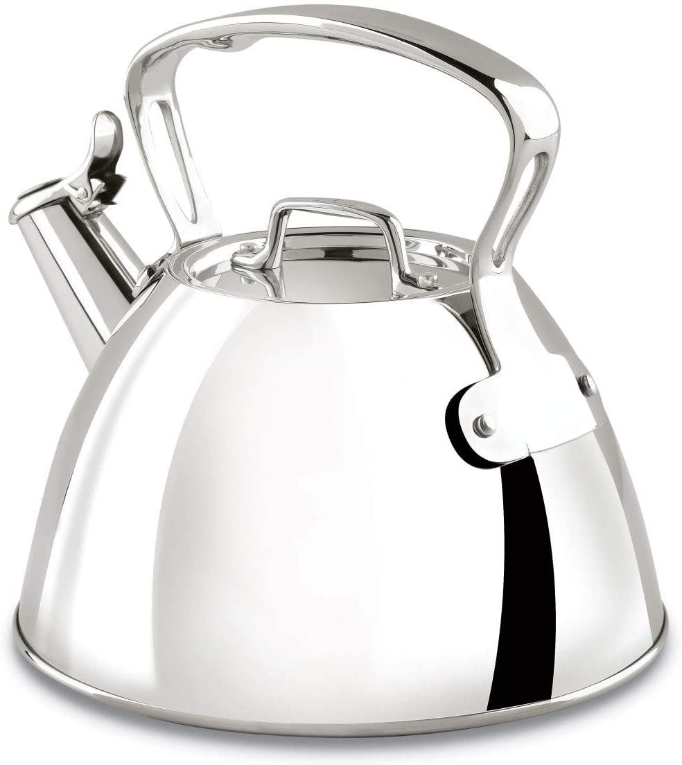 Premium 2-Quart Stainless Steel Tea Kettle - Food Grade Stovetop Teapot for Boiling Water - Silver Elegant Design - Perfect for Home, Office & Camping Use