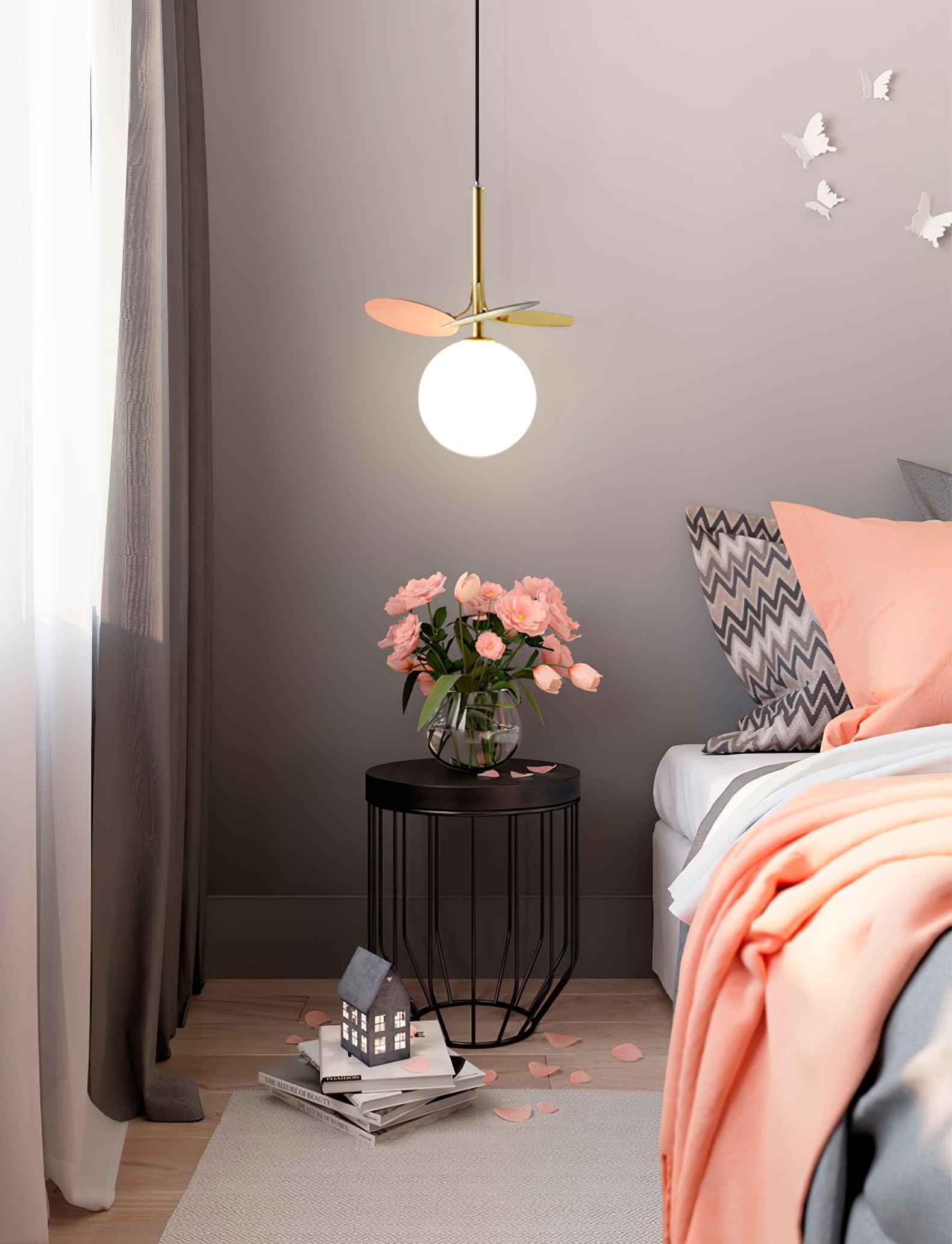 Blanca Pendant Light - Modern Hanging Ceiling Lamp for Kitchen Island, Dining Room & Bedroom | Elegant Glass Shade with Brass Finish | Indoor Lighting Fixture