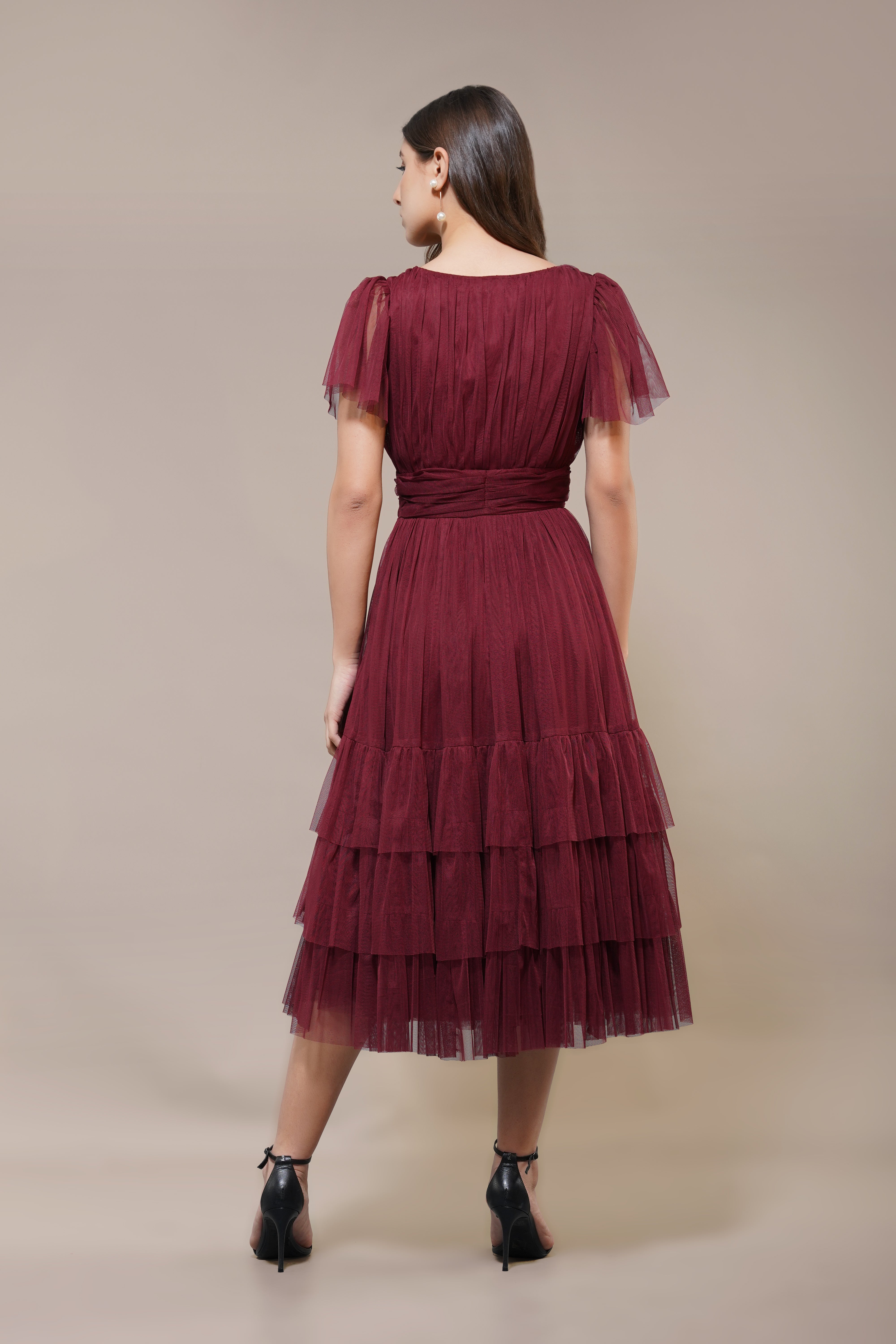 Elegant Madison Burgundy Bridesmaid Dress - A-Line Floor-Length Formal Gown for Weddings, Prom & Special Occasions