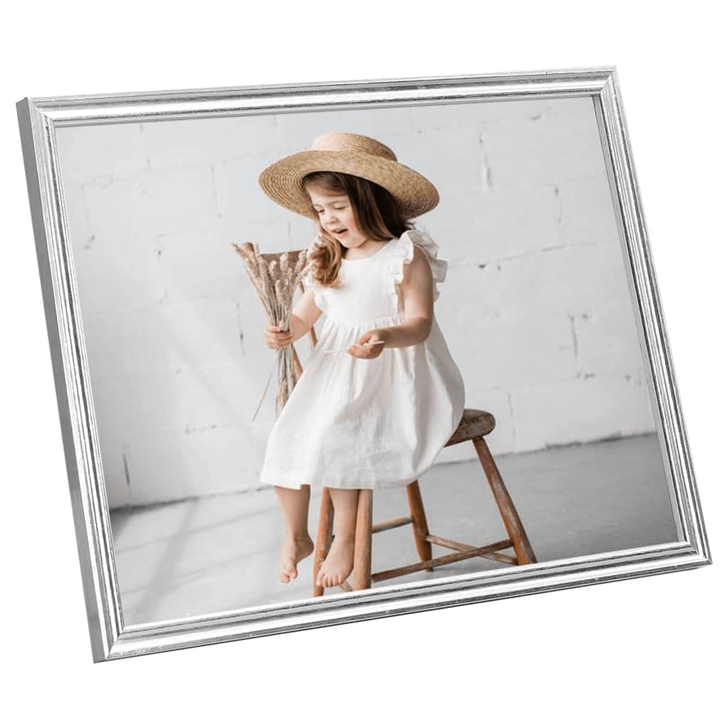 5-Piece Silver Photo Frame Collage Set - 28x35cm Wall or Table Display for Home Decor - Perfect for Living Room, Bedroom & Office Memories