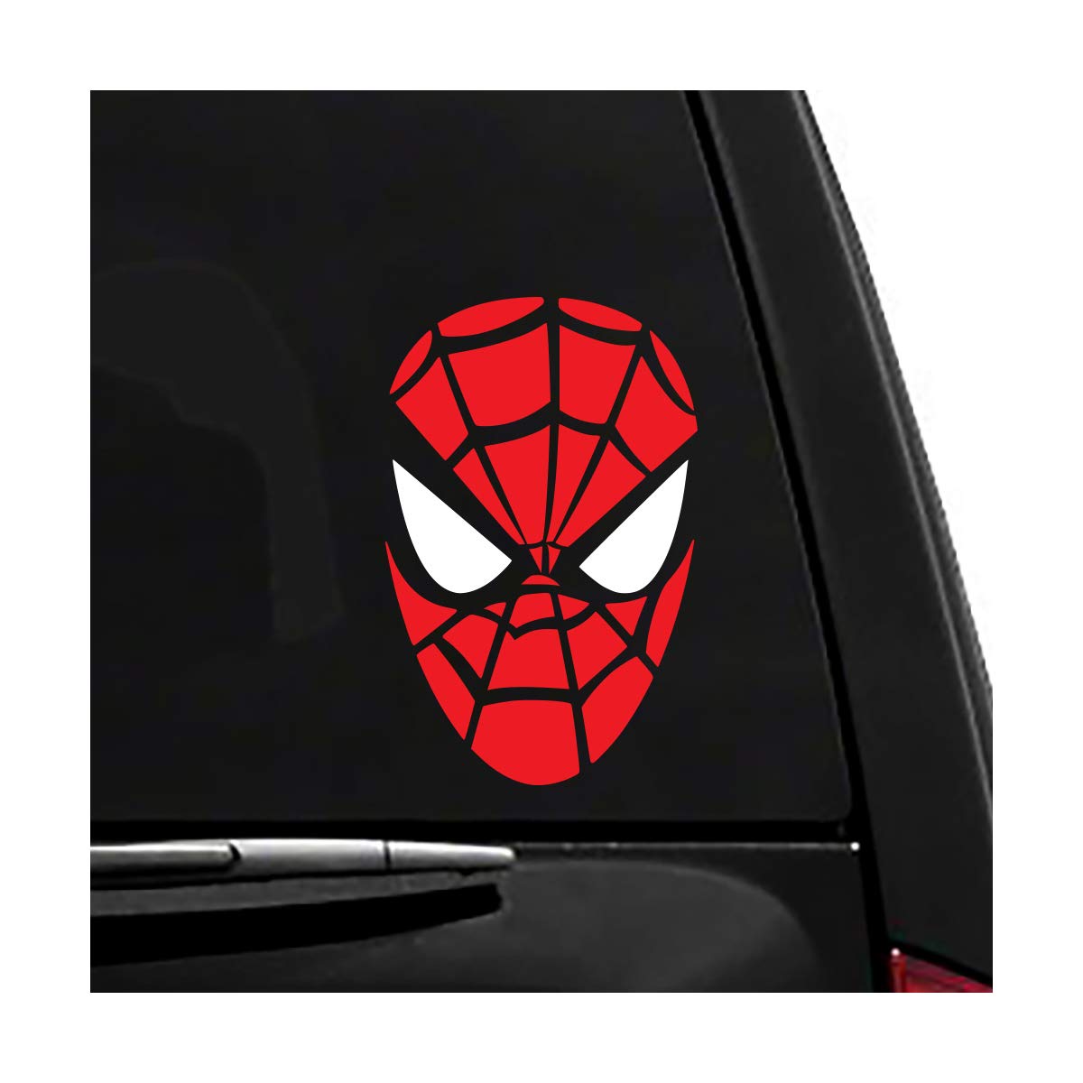Spider-Man Face Vinyl Vehicle Sticker - Waterproof Car Decal for Windows, Laptops & Motorcycles - Perfect for Marvel Fans & Superhero Enthusiasts
