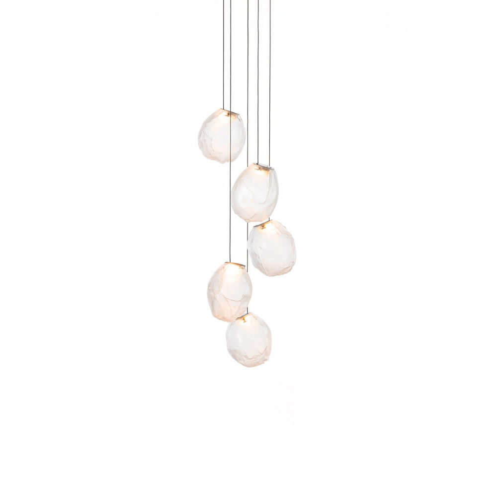 Stylish Blowing Liquid Glass Pendant Light - Modern Handcrafted Glass Chandelier for Dining Room, Kitchen Island & Bedroom Decor