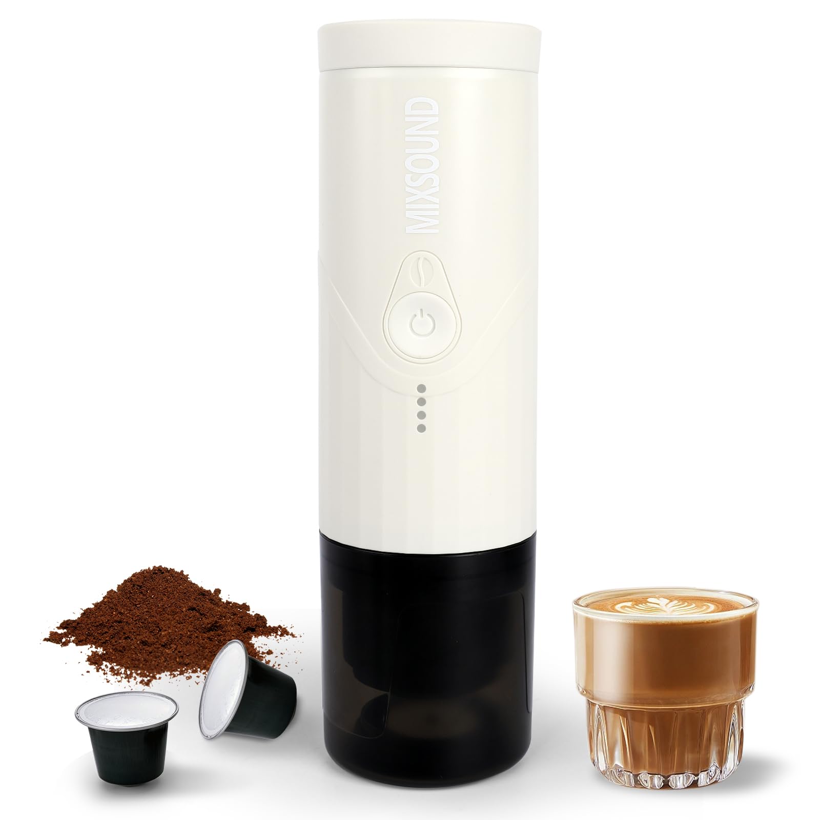 Portable Electric Espresso Machine - USB-C Travel Coffee Maker for Camping, Hiking, RV & Office - Self-Heating Car Coffee Brewer Compatible with Ground Coffee & Nespresso Capsules - Perfect for Outdoor Adventures & Daily Commutes