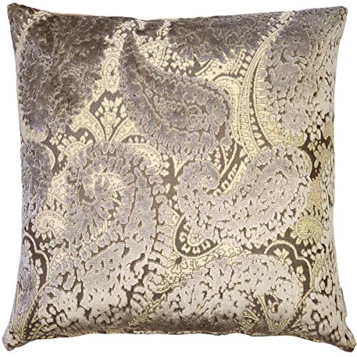 Rochelle Owl Paisley Velvet Decorative Pillow Cover 20x20 Inches - Soft Luxury Throw Pillow for Sofa, Bed & Home Decor