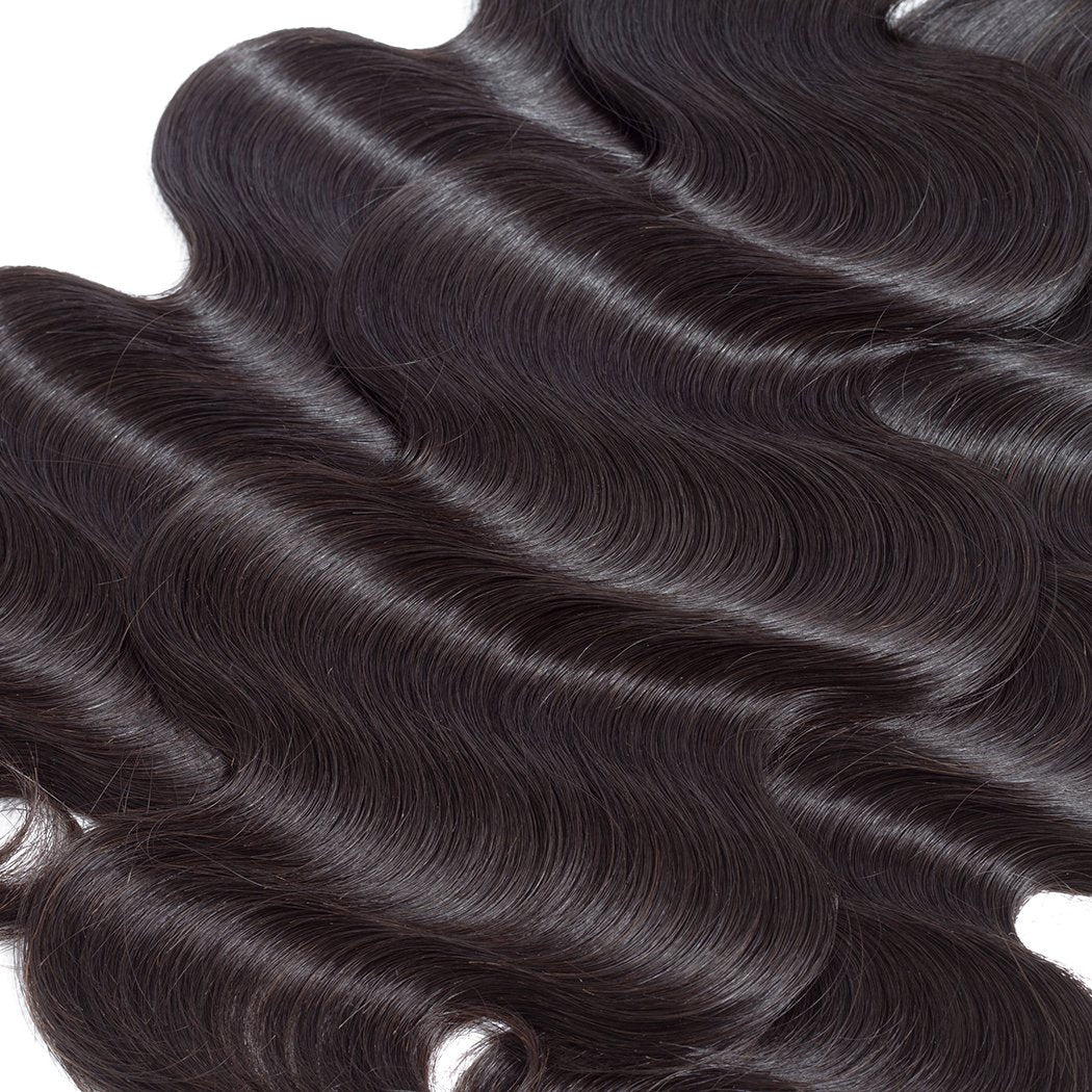 Bundle Deals Body Wave Virgin Human Hair Extensions - 100% Natural Black Hair for Stunning Hairstyles | Perfect for Daily Wear, Parties & Special Occasions