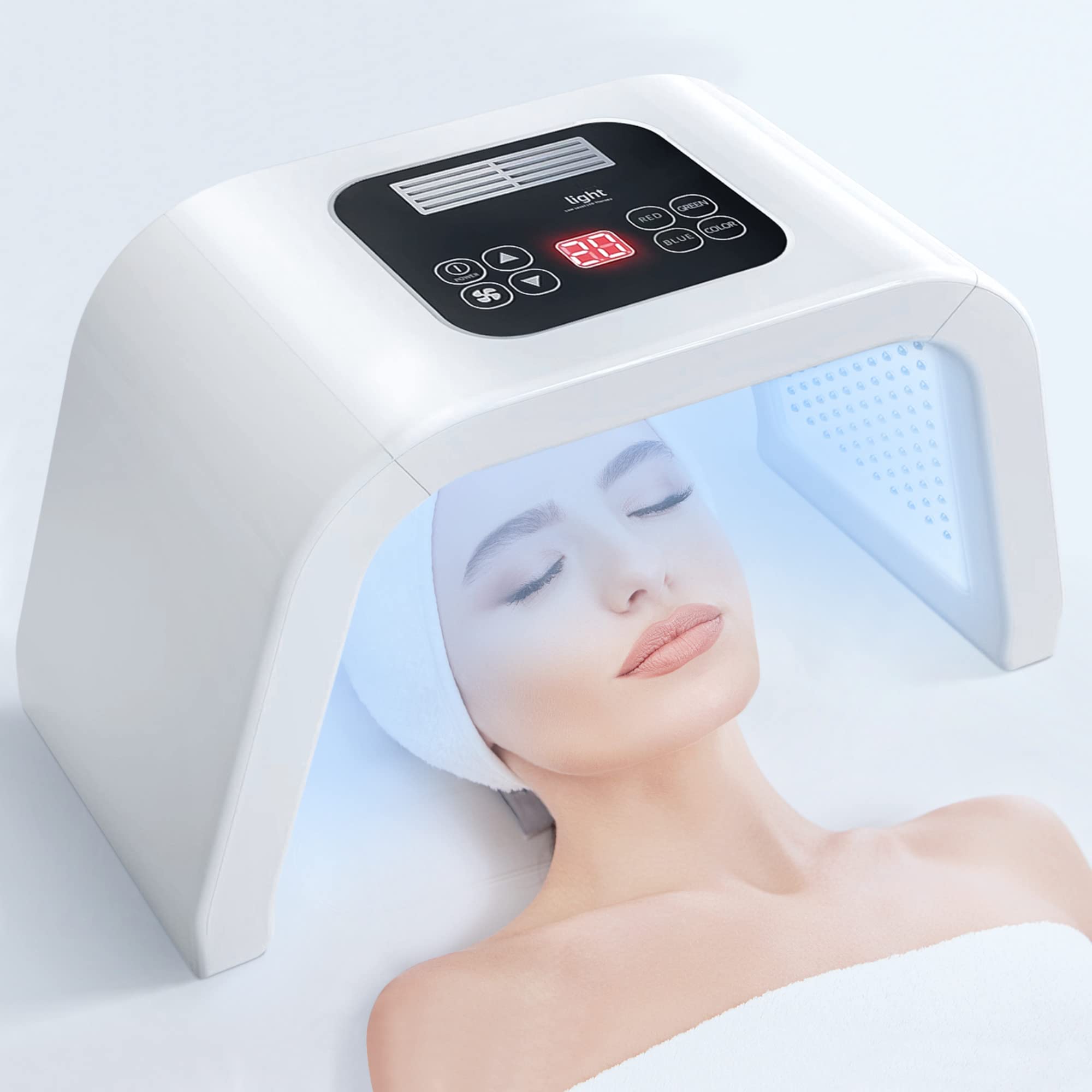 7-in-1 LED Light Therapy Mask for Face & Body - Red Light Therapy Device for Skin Care, Anti-Aging, Acne Treatment - Rejuvenates Face, Neck, Hands - Perfect for Home Spa & Beauty Routine