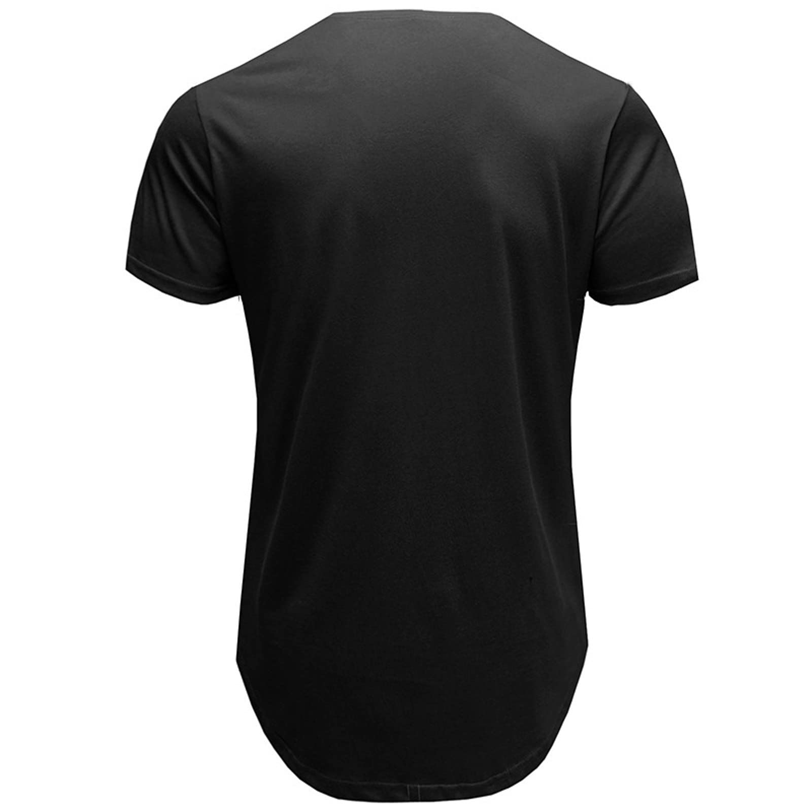 Men's Casual Longline Crewneck T-Shirt - Hipster Hip Hop Style, Cotton Muscle Gym Workout Athletic Shirt for Men | Perfect for Streetwear, Gym Training & Everyday Comfort