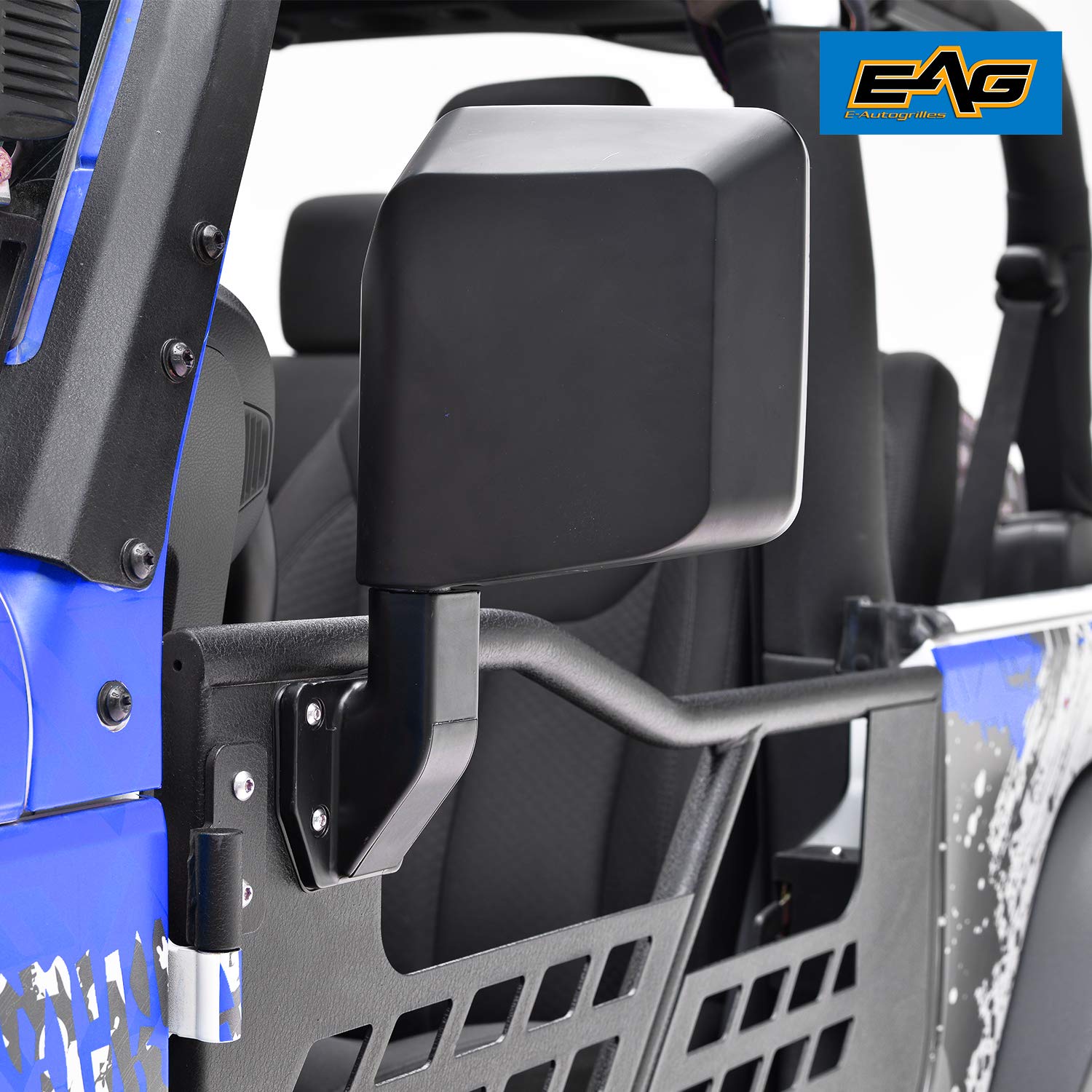 EAG Side View Mirror Pair - Military Grade Replacement for Jeep Wrangler CJ7 YJ TJ JK JL & Gladiator JT & Cherokee XJ - Durable Off-Road Mirrors for Enhanced Visibility